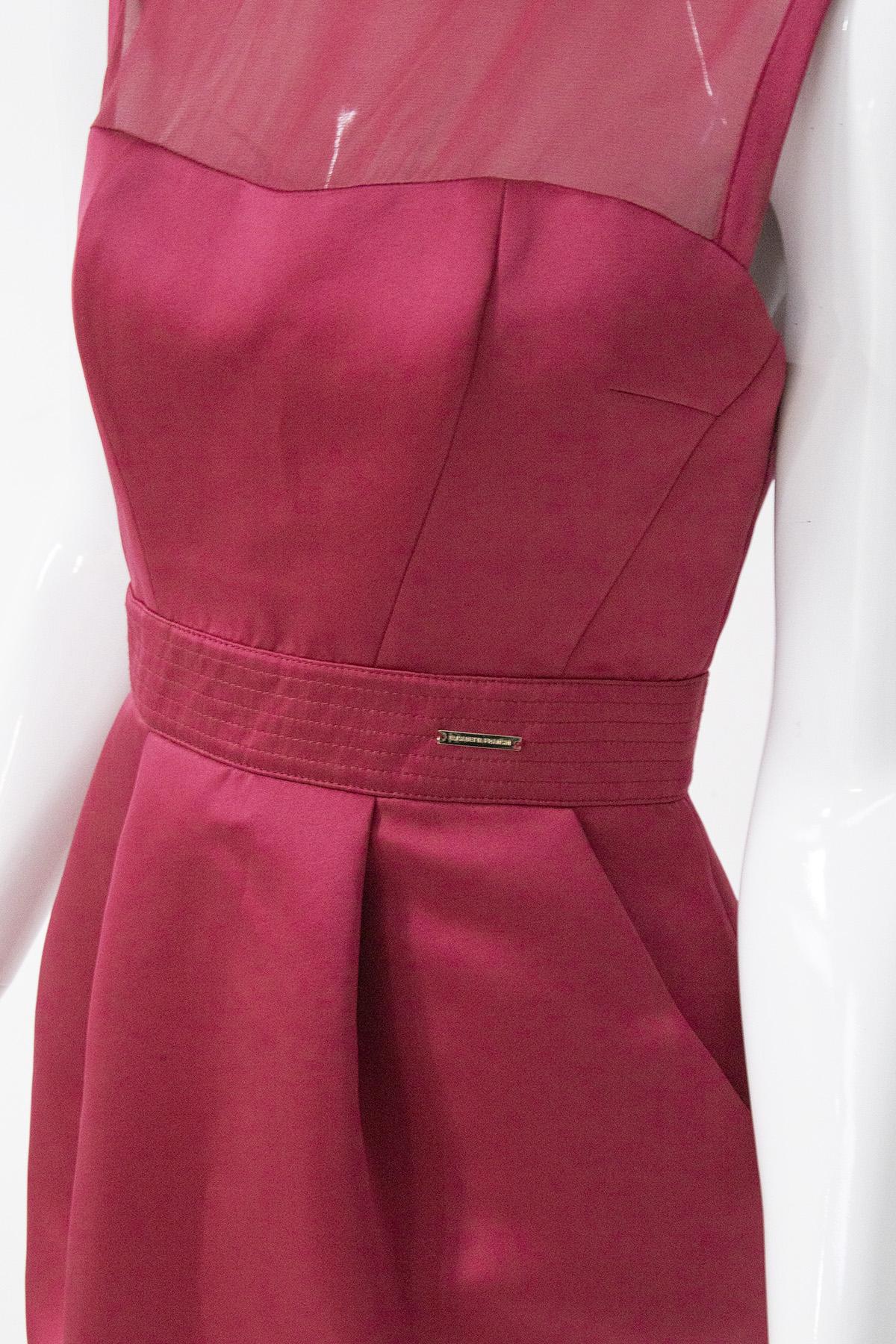 Red Elisabetta Franchi fuchsia cocktail dress For Sale