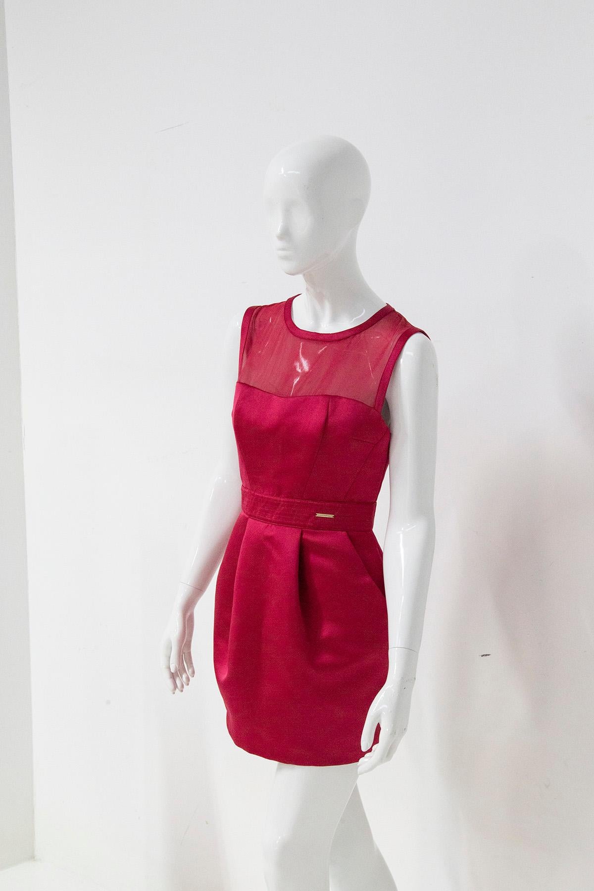 Elisabetta Franchi fuchsia cocktail dress In Excellent Condition For Sale In Milano, IT