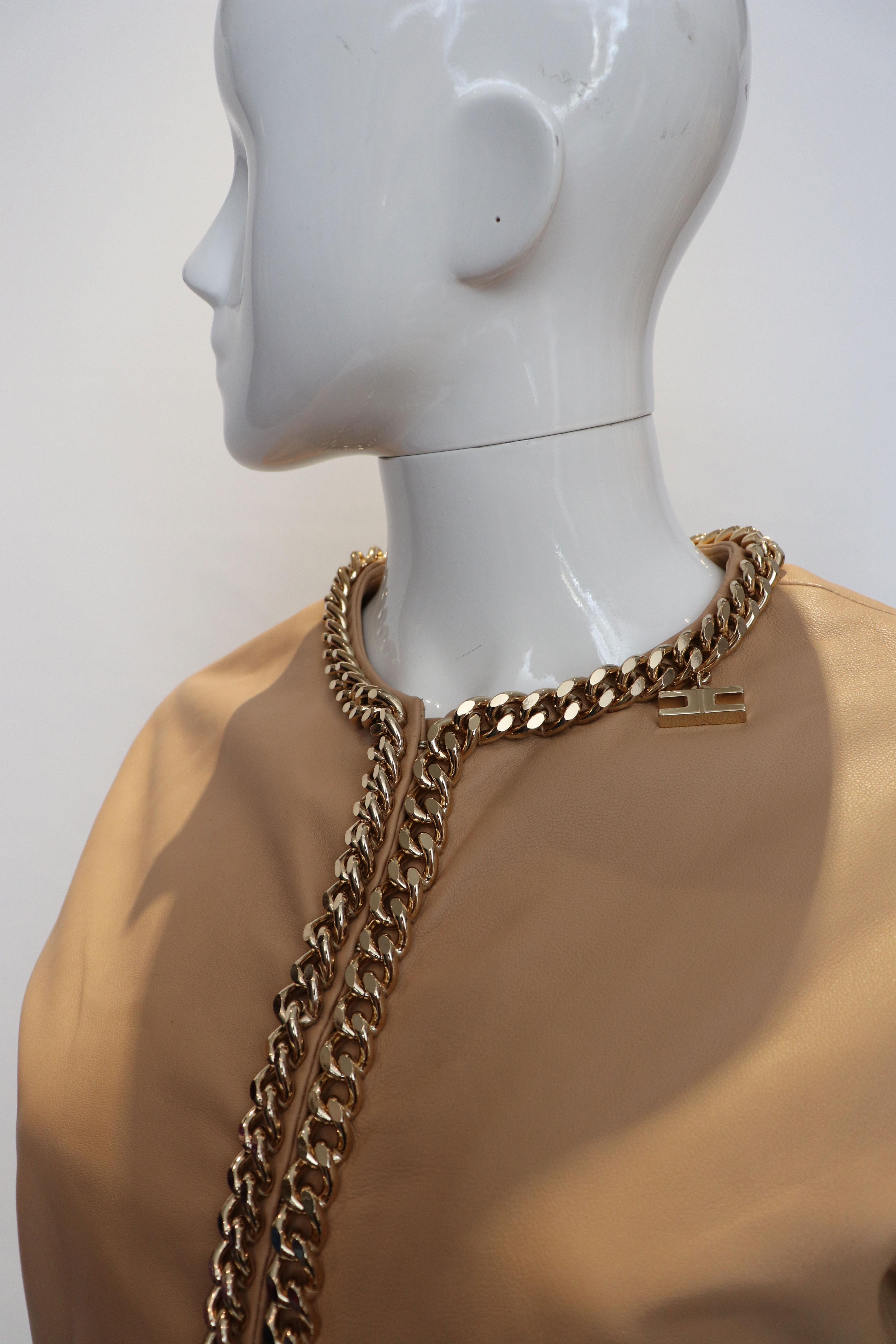 Elisabetta Franchi Leather Bolero In Good Condition For Sale In London, GB