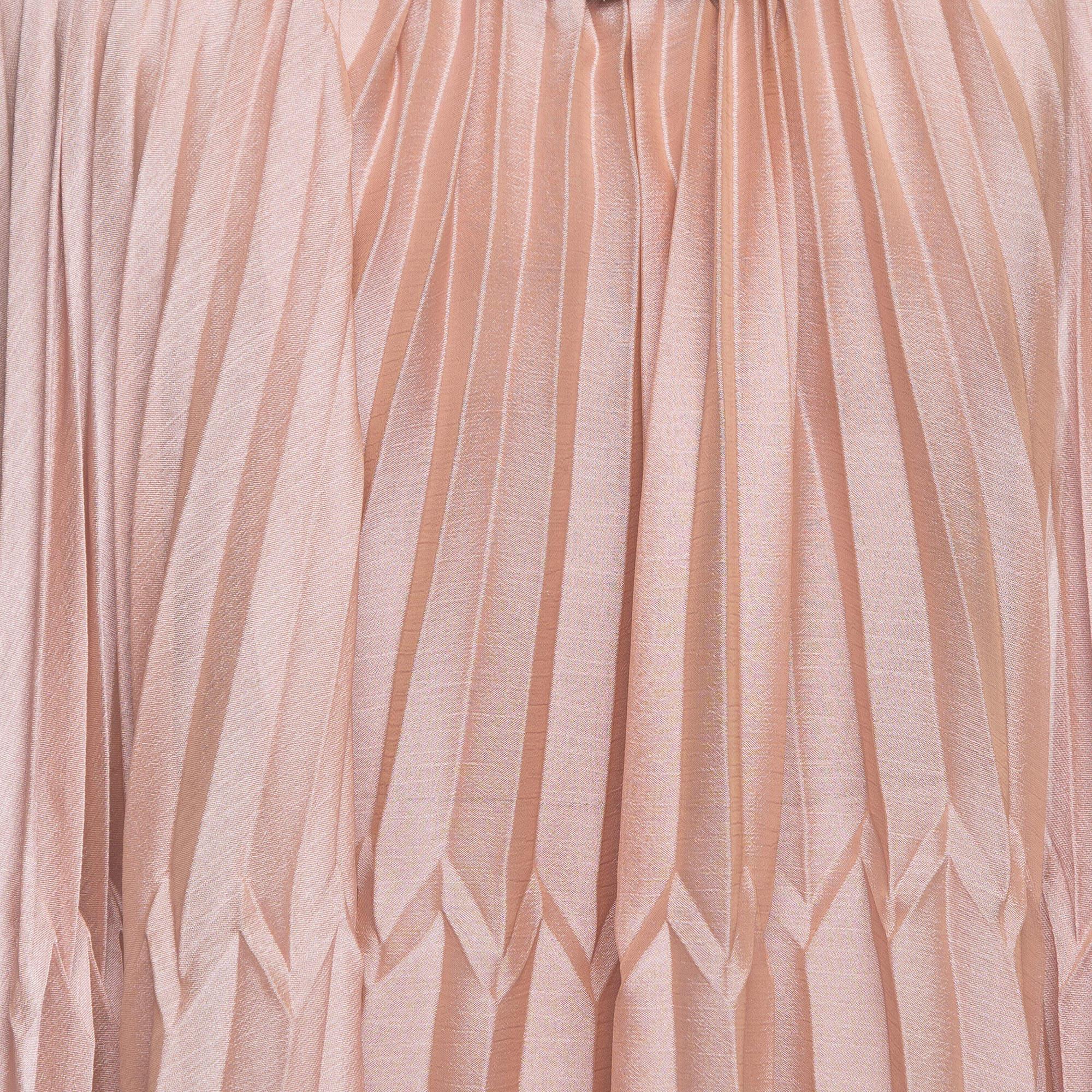 Women's Elisabetta Franchi Mauve Pink Pearl Detail Crepe Strapless Mini Dress M