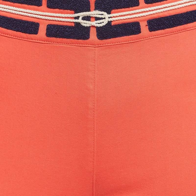 Red Elisabetta Franchi Orange Applique Denim Skinny Jeans M Waist 28