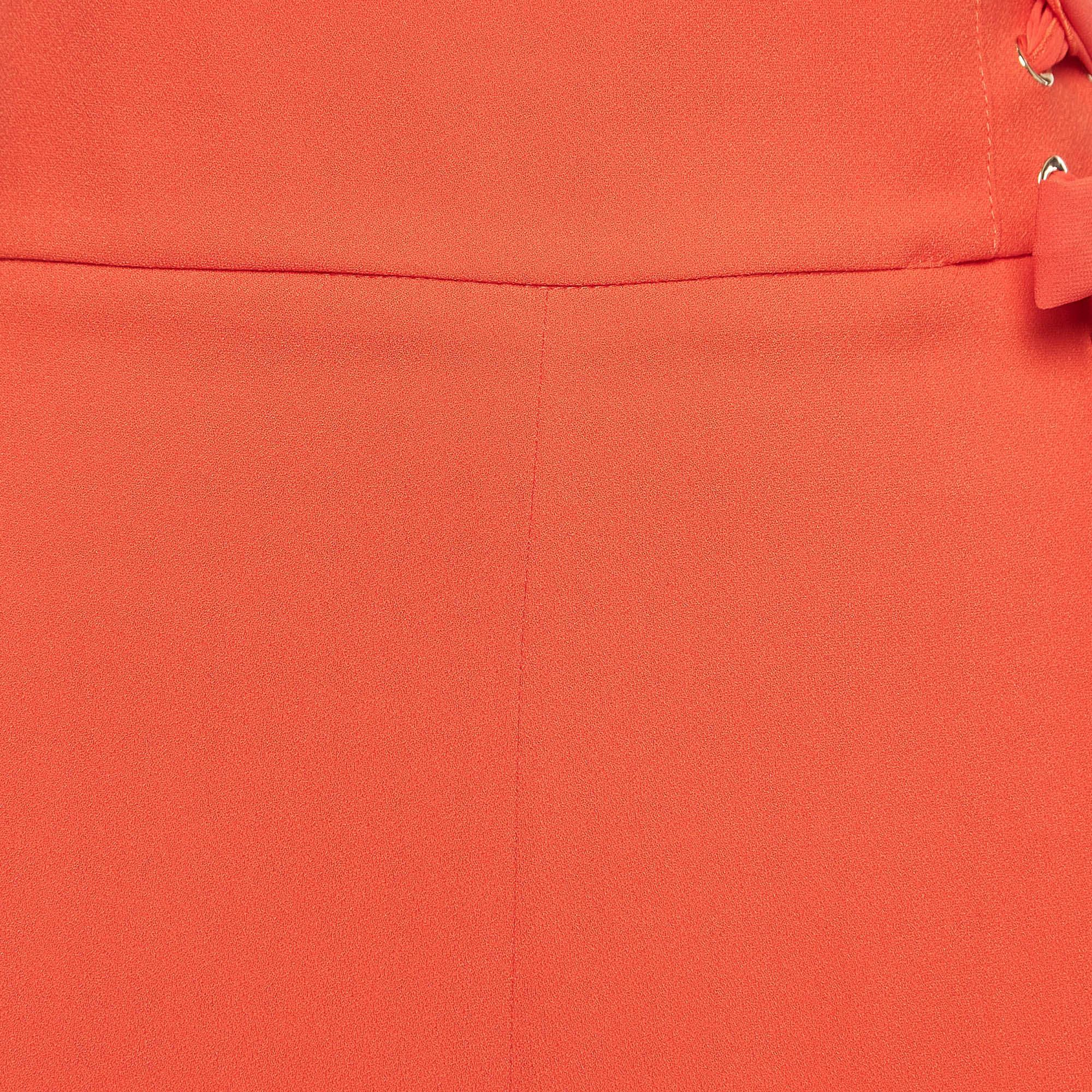 Red Elisabetta Franchi Orange Crepe Culotte S For Sale