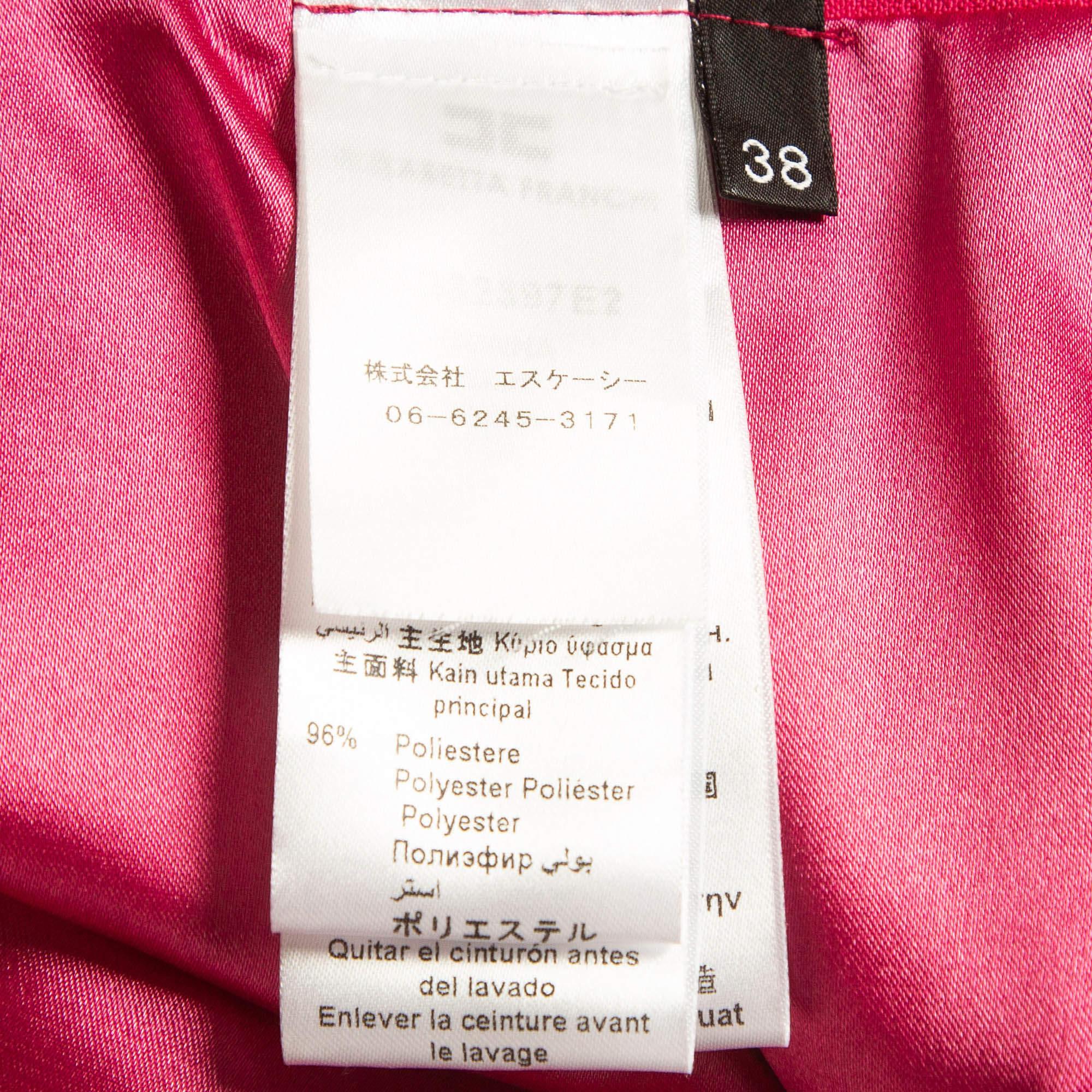 Elisabetta Franchi Pink Logo Embellished Mini Skirt S For Sale 1