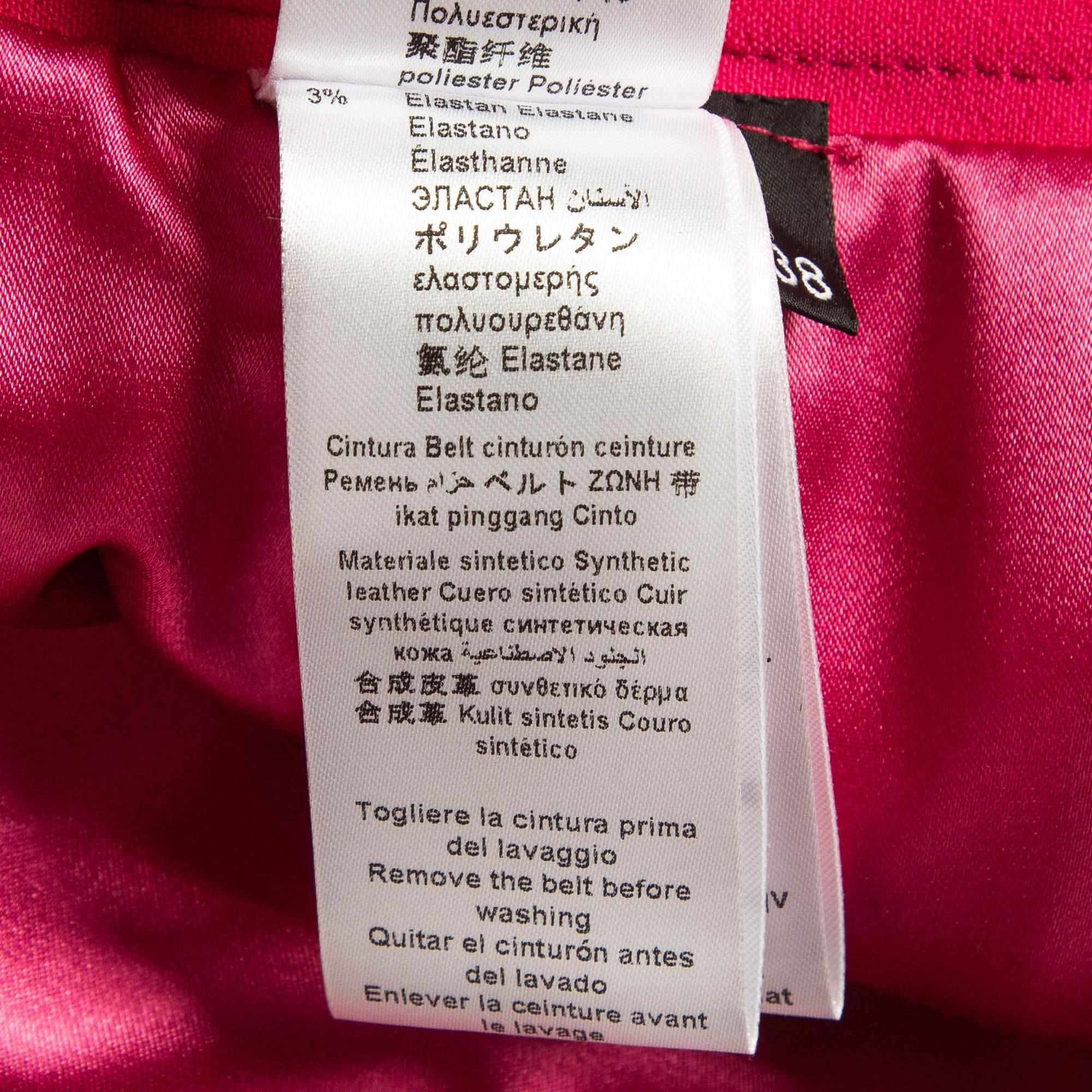 Elisabetta Franchi Pink Logo Embellished Mini Skirt S For Sale 3