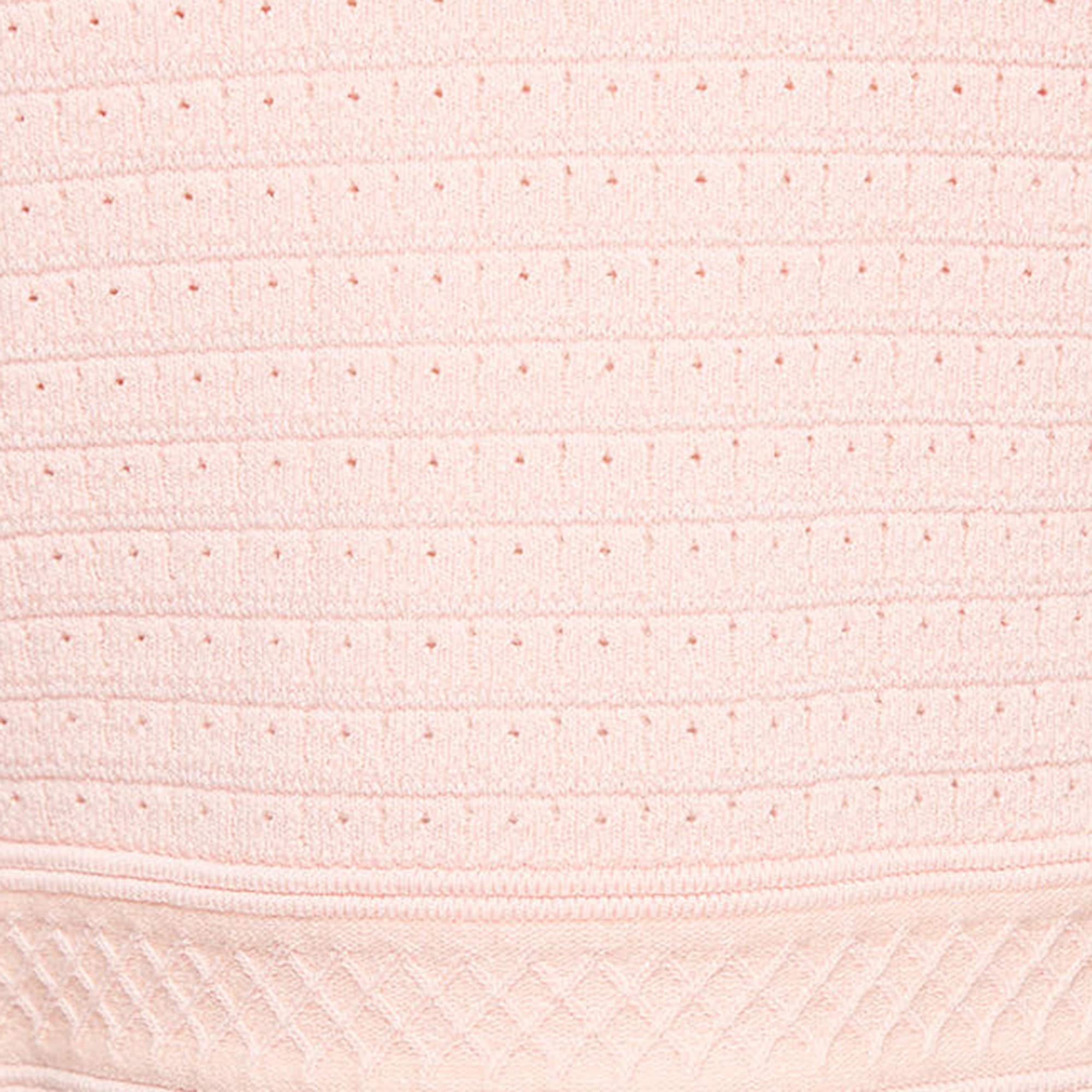 Blanc Elisabetta Franchi - Pull en tricot texturé rose L en vente