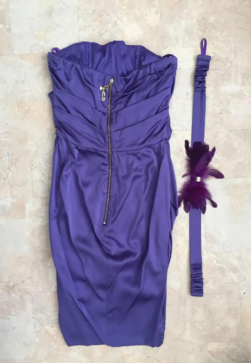 elisabetta franchi purple dress