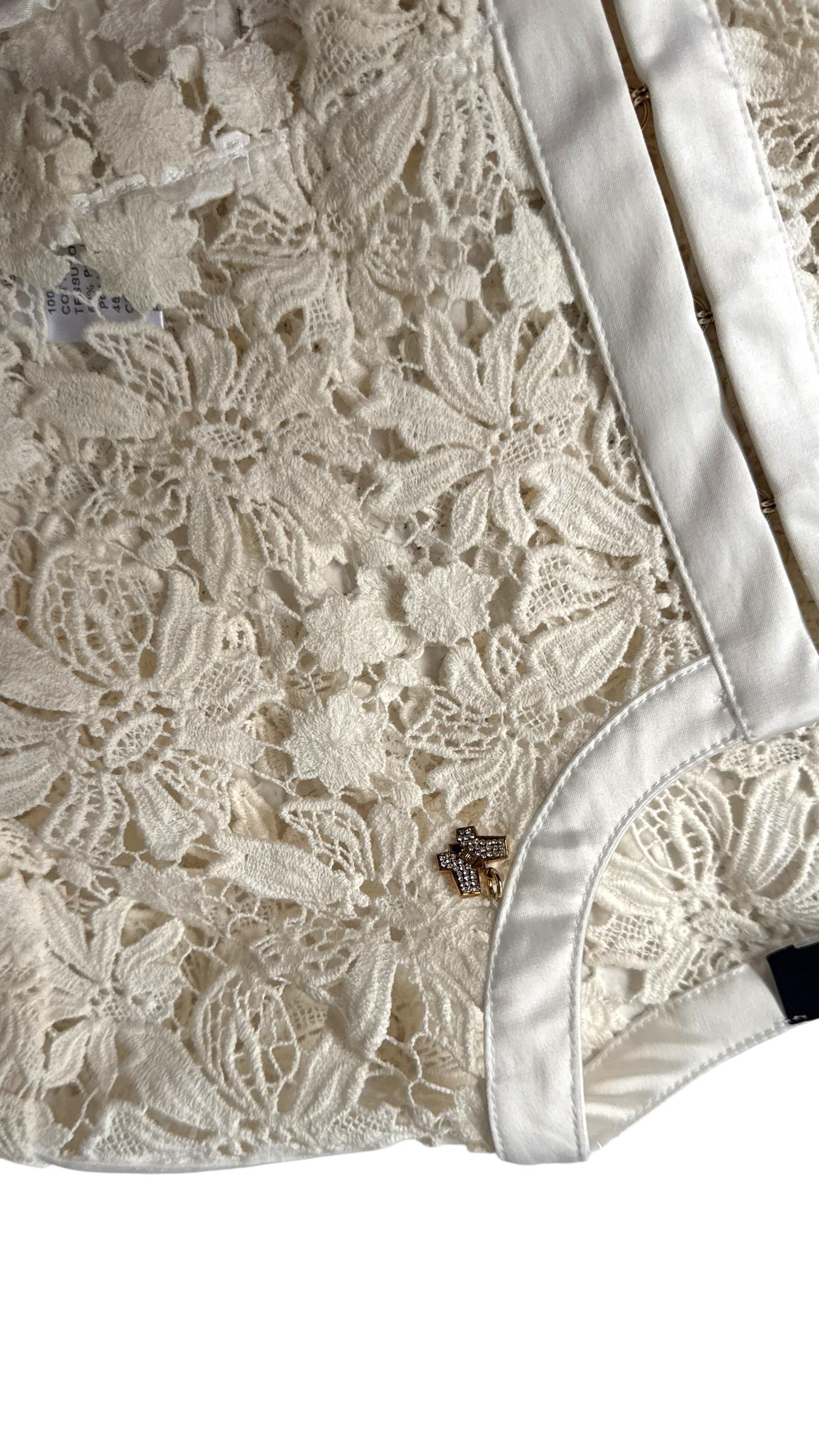 Elisabetta Franchi Spring/Summer 2012 Ivory Lace Bolero Shrug - No import duty! im Angebot 7