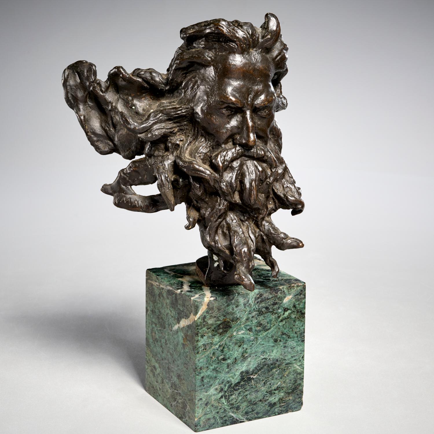Elisabetta Mayo d’Aloisio, L’Eterno Padre, Bronze Bust, Italian, c. 1930s For Sale 2