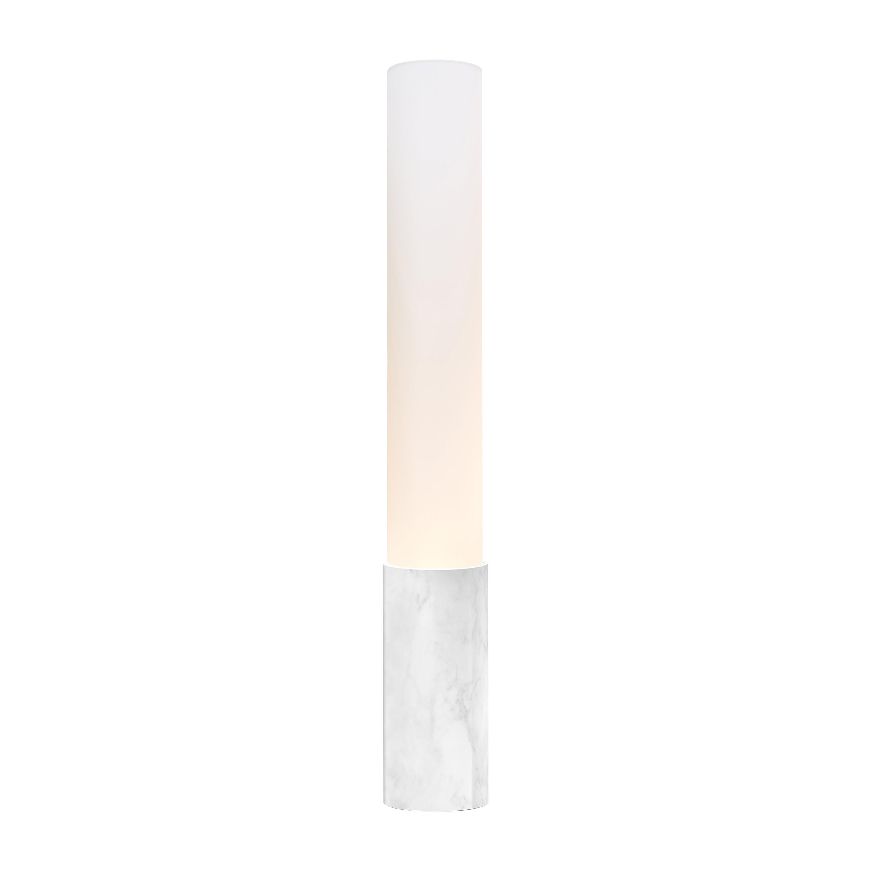 Elise 32 Floor Lamp in White Marble by Pablo Designs For Sale