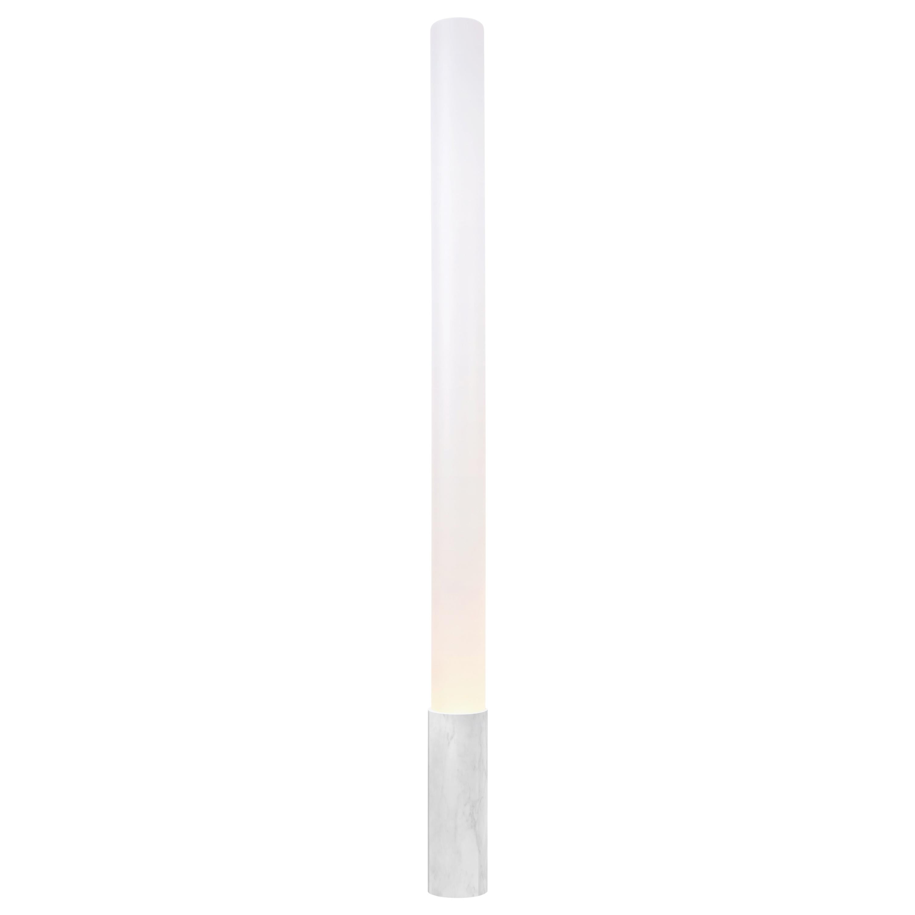 Elise 80 Floor Lamp in White Marble by Pablo Designs