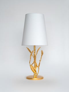 Elise Contemporary Table Lamp in 23K Yellow Gold by Benediko