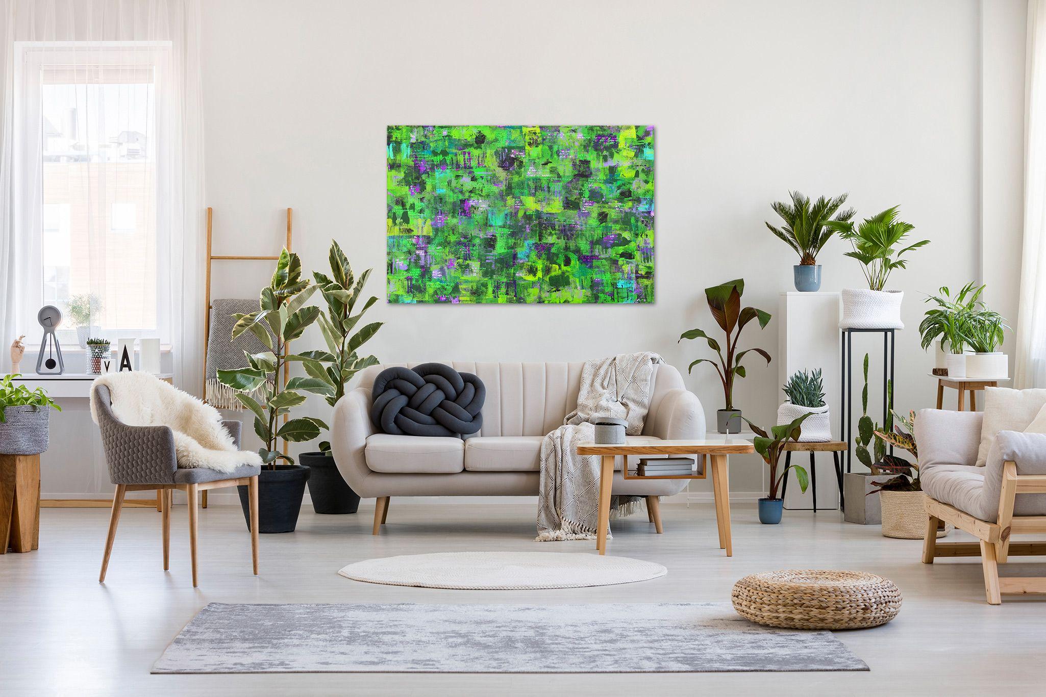 Forest of Bluebells, Gemälde, Acryl auf Leinwand (Abstrakt), Painting, von Elise Eekhout