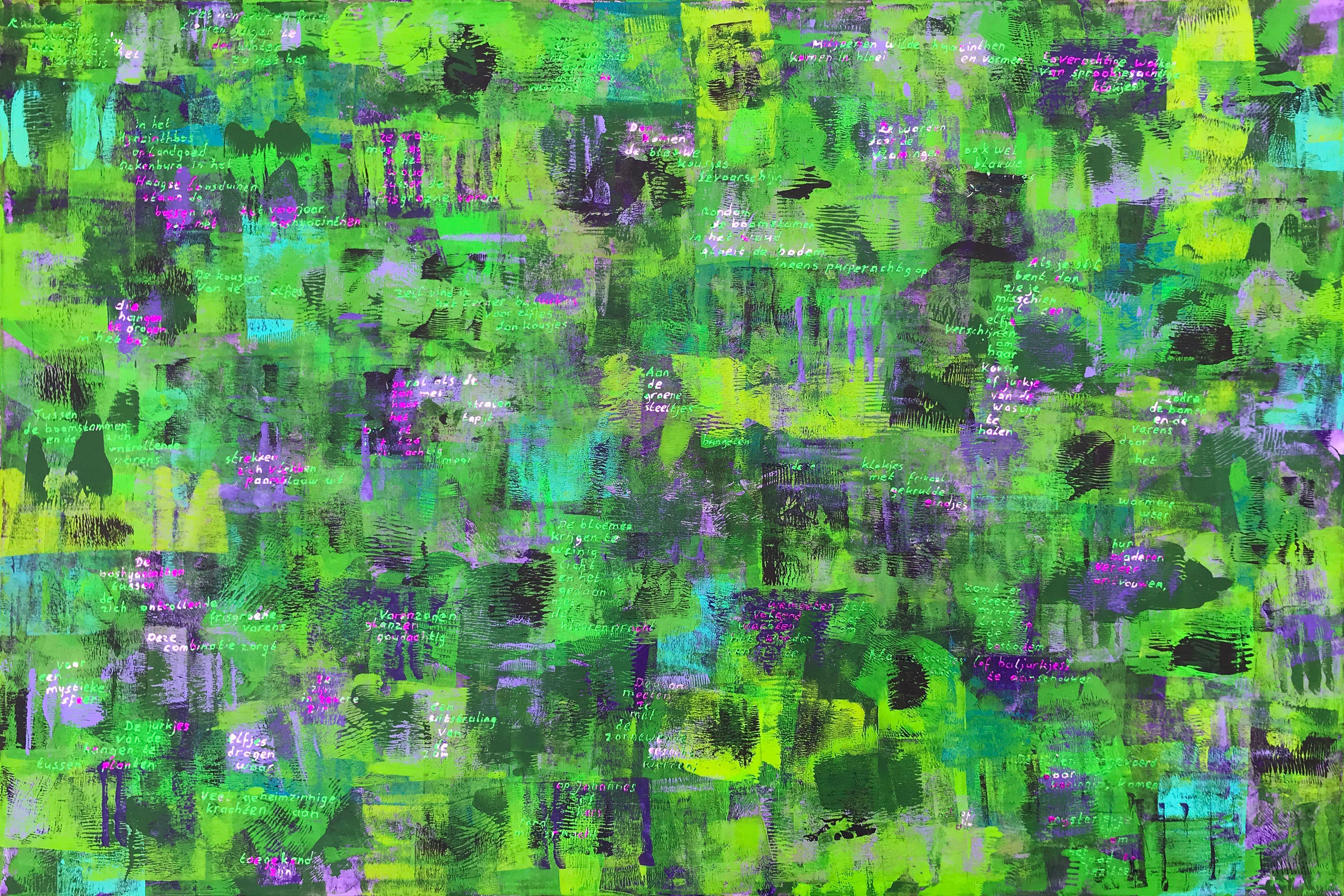 Forest of Bluebells, Gemälde, Acryl auf Leinwand