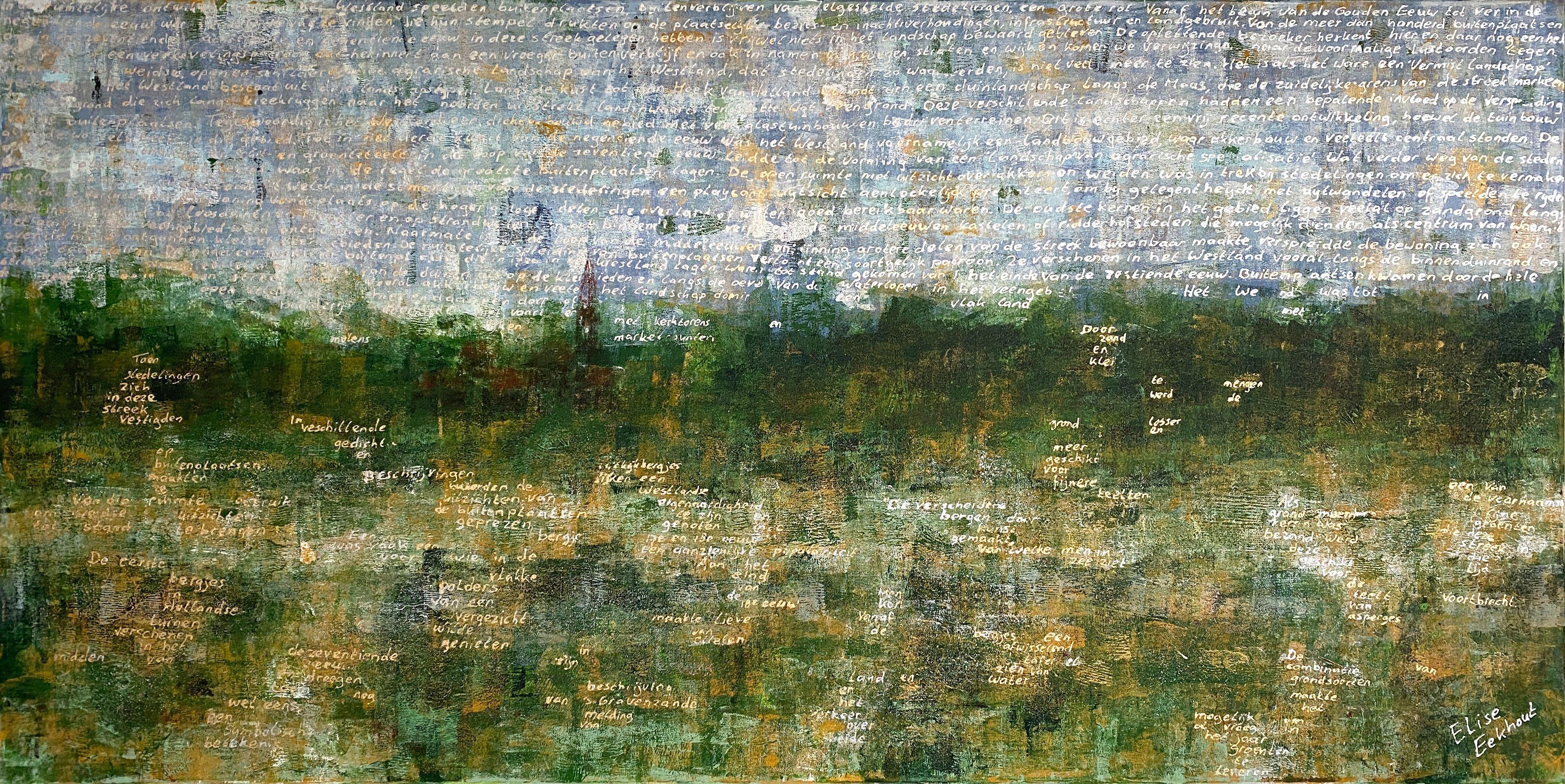 Missing Land 02, Gemälde, Acryl auf Leinwand – Painting von Elise Eekhout
