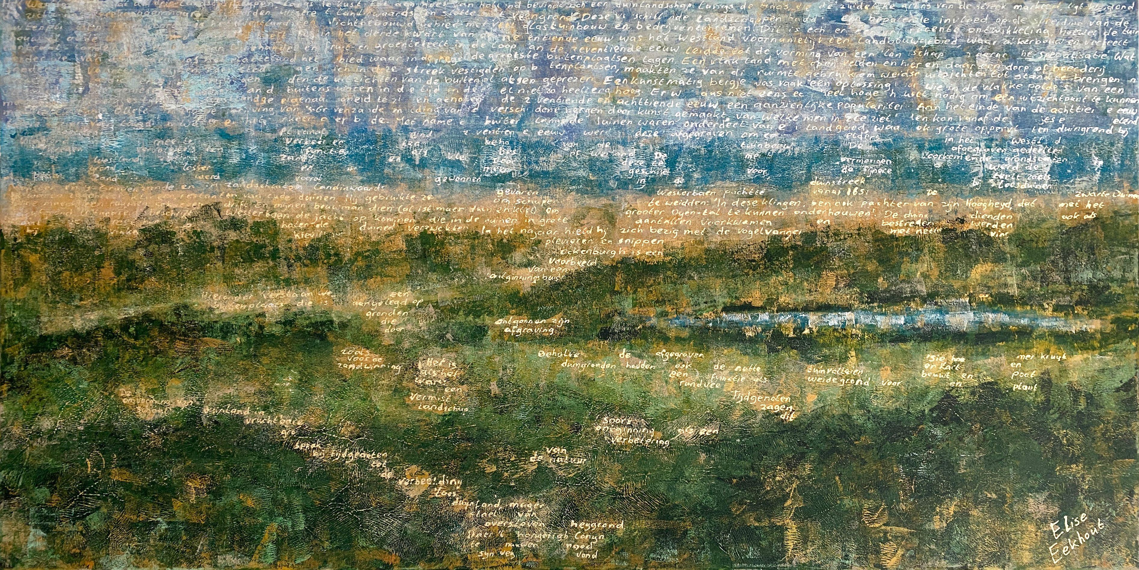 Missing Land 03, Gemälde, Acryl auf Leinwand – Painting von Elise Eekhout