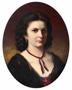 Princesa rusa Olga Gortschakoff - Retrato del siglo XIX, Óleo sobre lienzo