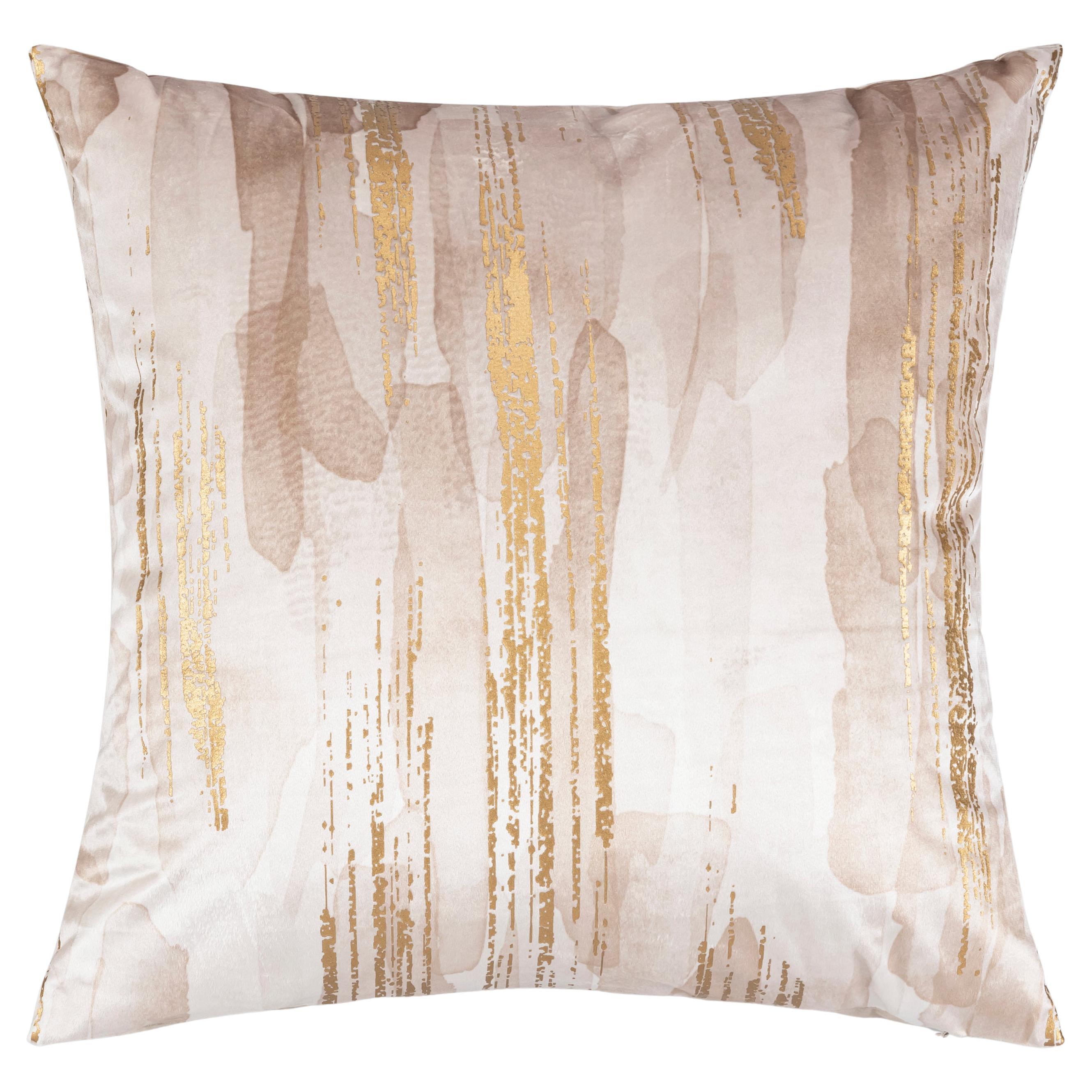 Elise Ivory Gold Pillow For Sale