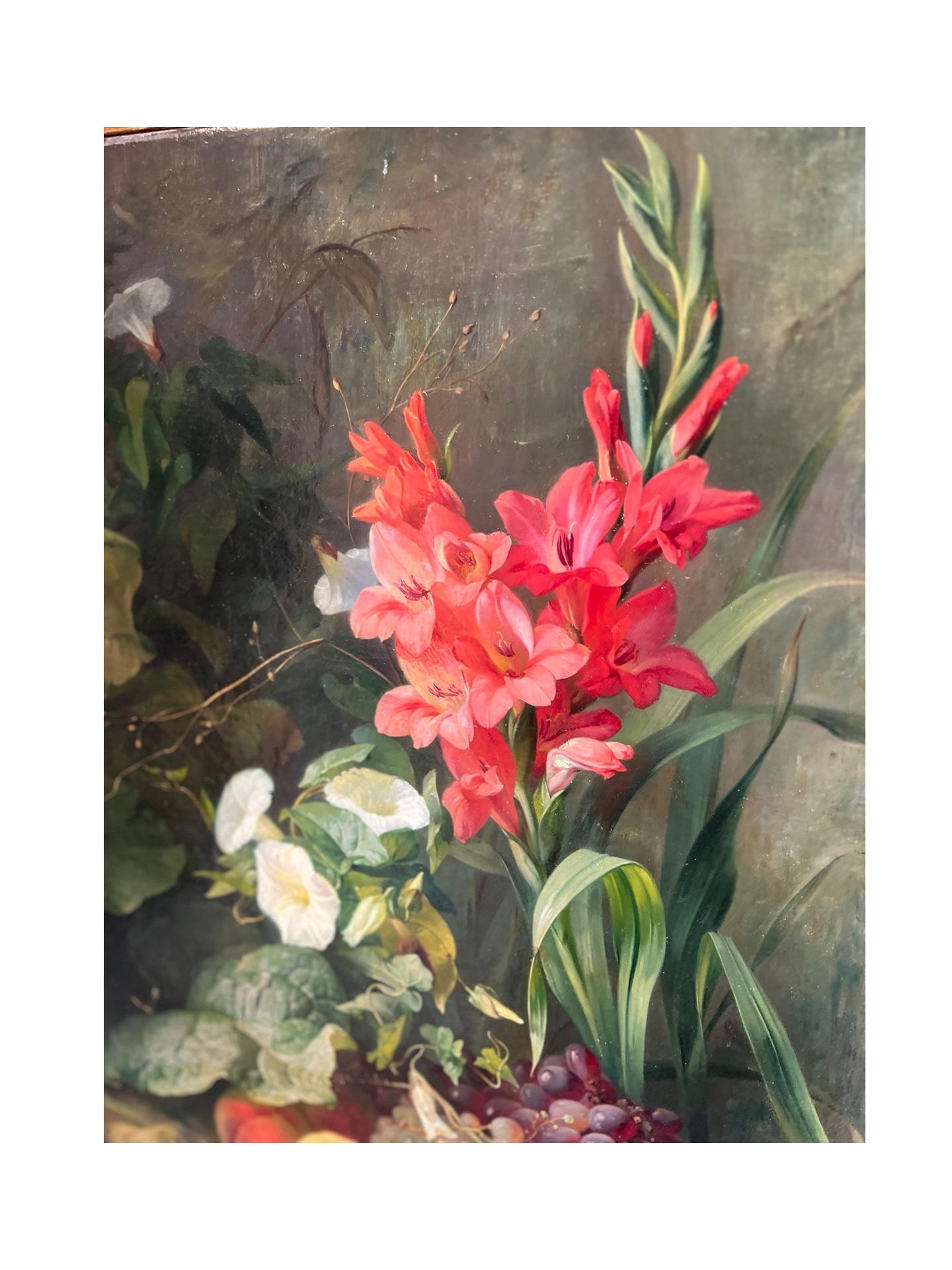 Elise Puyroche-Wagner (German, 1828-1895), Floral Naturalistic Painting C. 1853 For Sale 3