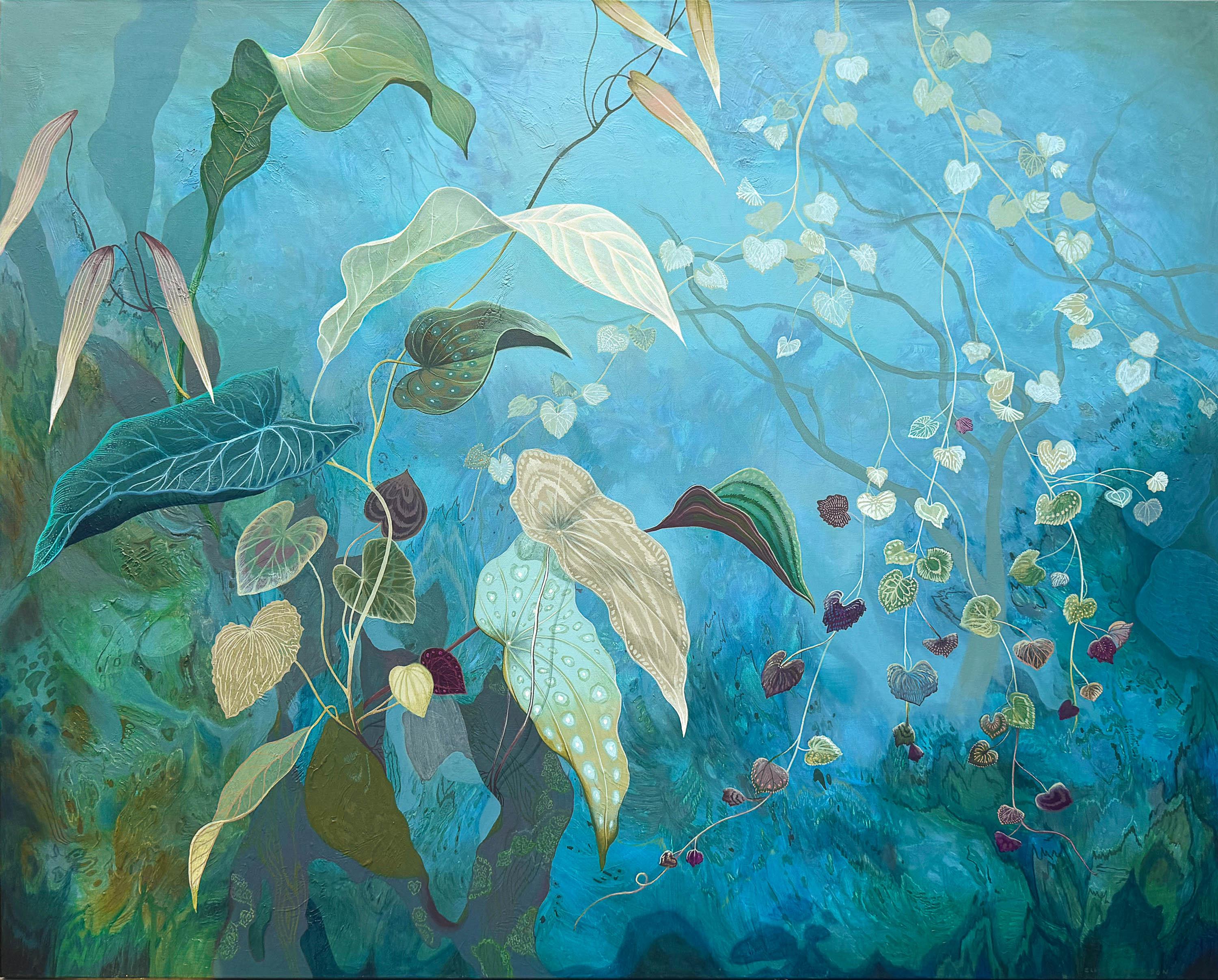 Non sans avoir fixé un lieu - Painting de Elise Thomason