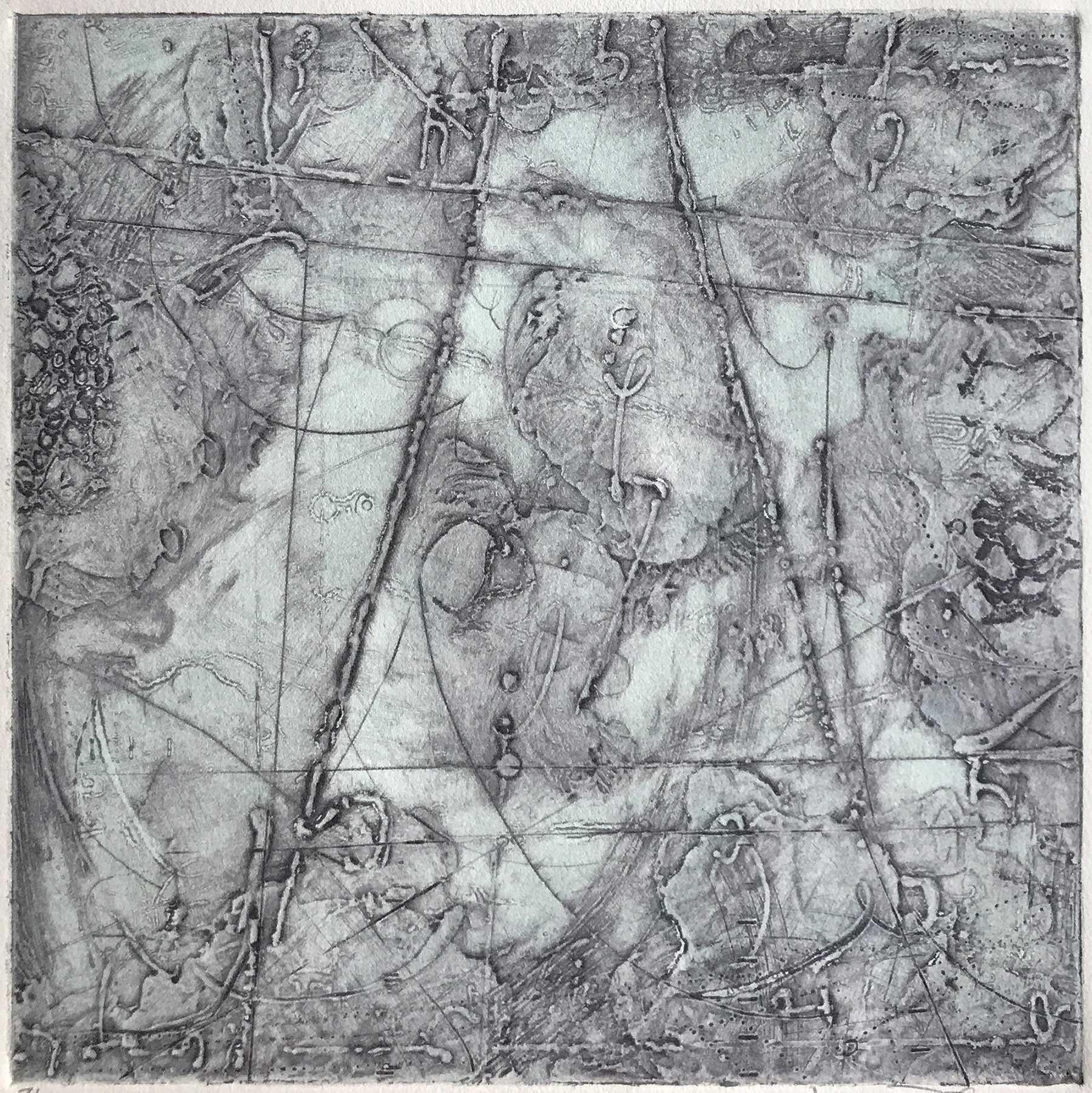 Elise Wagner Abstract Print - Remnant Topography 7
