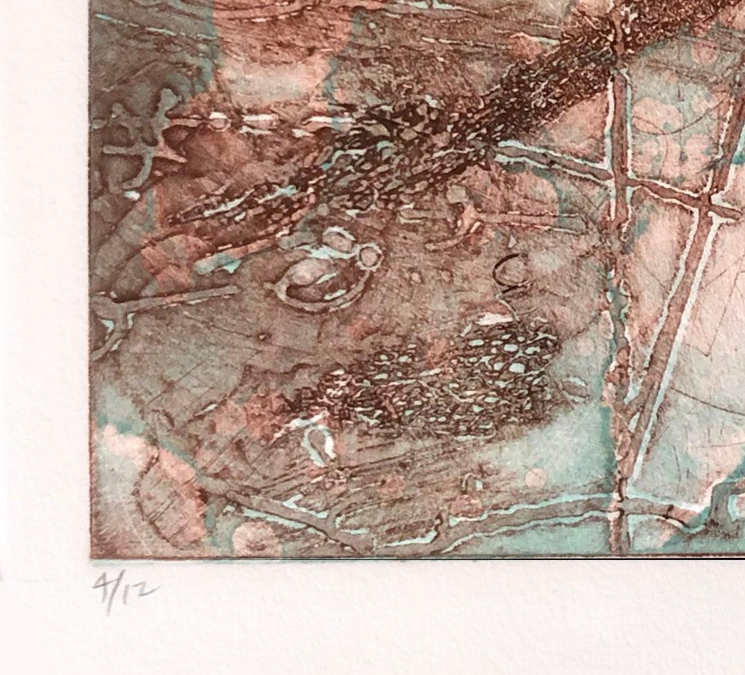 Signed and numbered from an edition of 20.
Medium: Encaustic collagraph monotype
Image size: 10x 10 inches
Edition: 12
Year: 2017
 
Elise Wagner painter, printmaker, and teacher, is a recent recipient of the Pollock Krasner Foundation Grant.