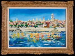 Antique Arles - Post Impressionist Landscape Oil Painting by Elisee Maclet