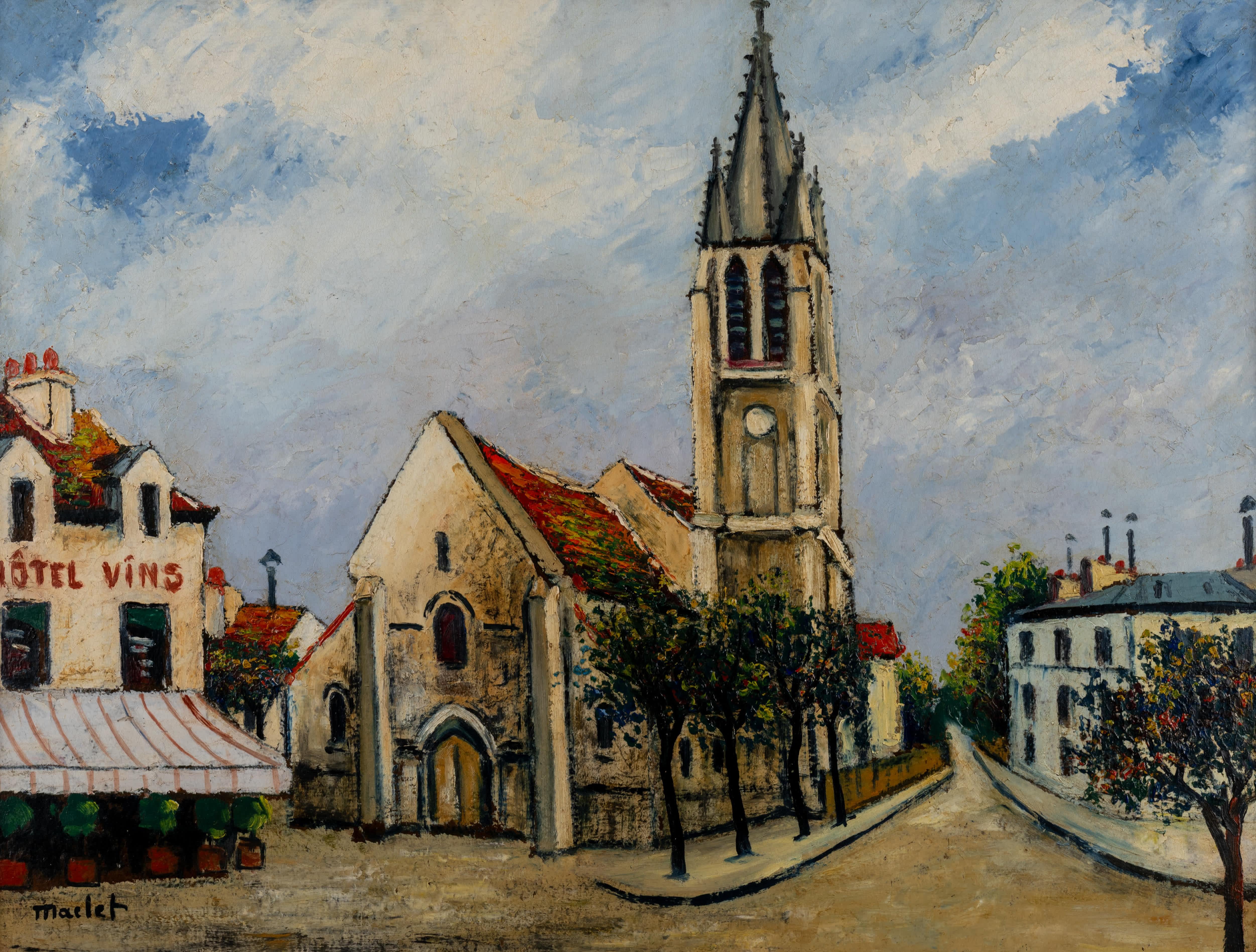 The Church's in the Square – Painting von Elisée Maclet