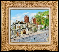 Montmartre Place Emile Goudeau- Postimpressionistische Landschaft des Impressionismus, Öl - Elisee Maclet