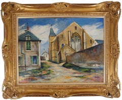 Normandy : The Old Roman Church - Original oil on panel - Signed (Cottel #217)