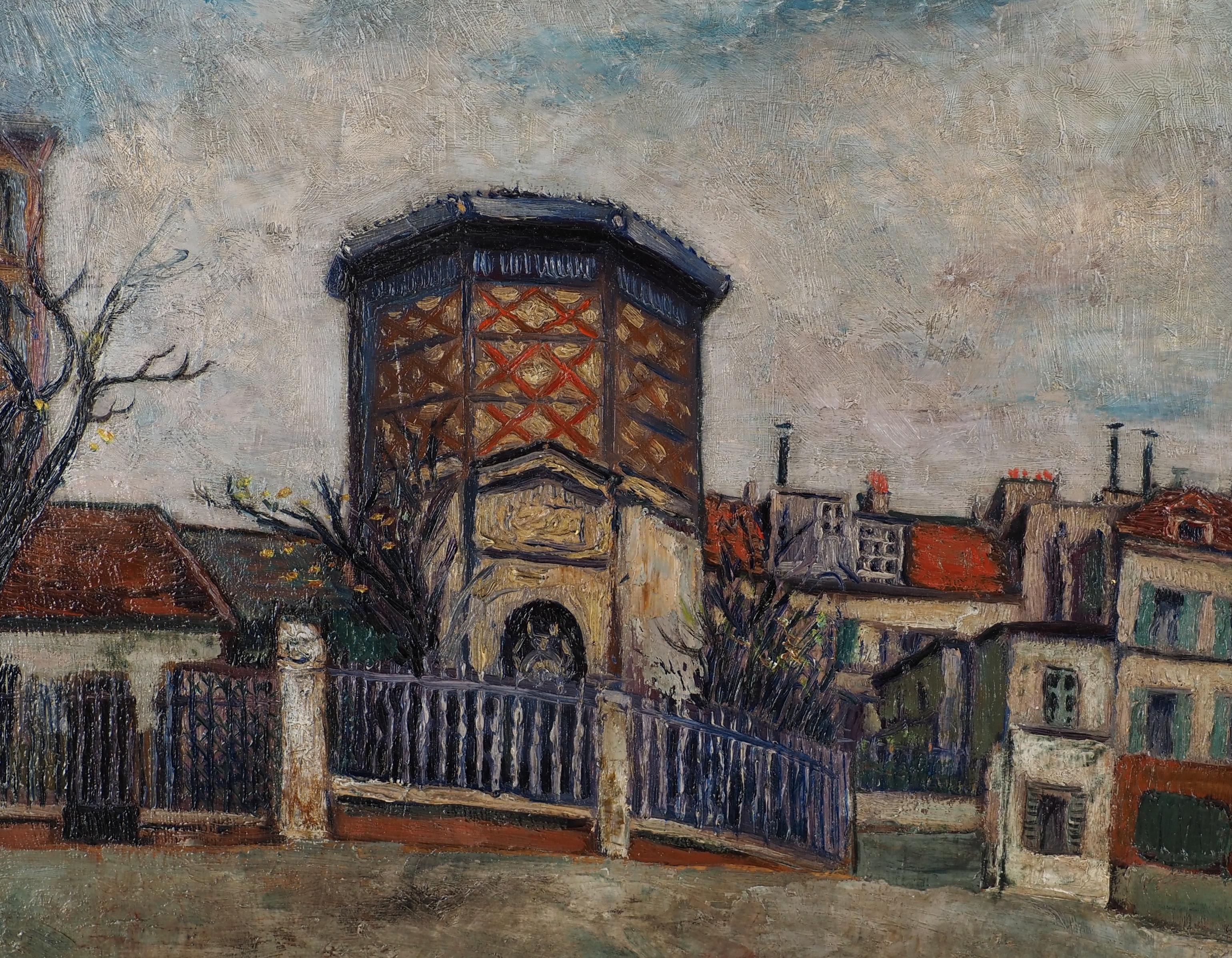 Paris, Montmartre : AB Clemente - Huile originale sur toile - Signée en vente 2