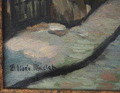 Paris, Montmartre : Rue des Daules - Huile originale sur toile - Signée