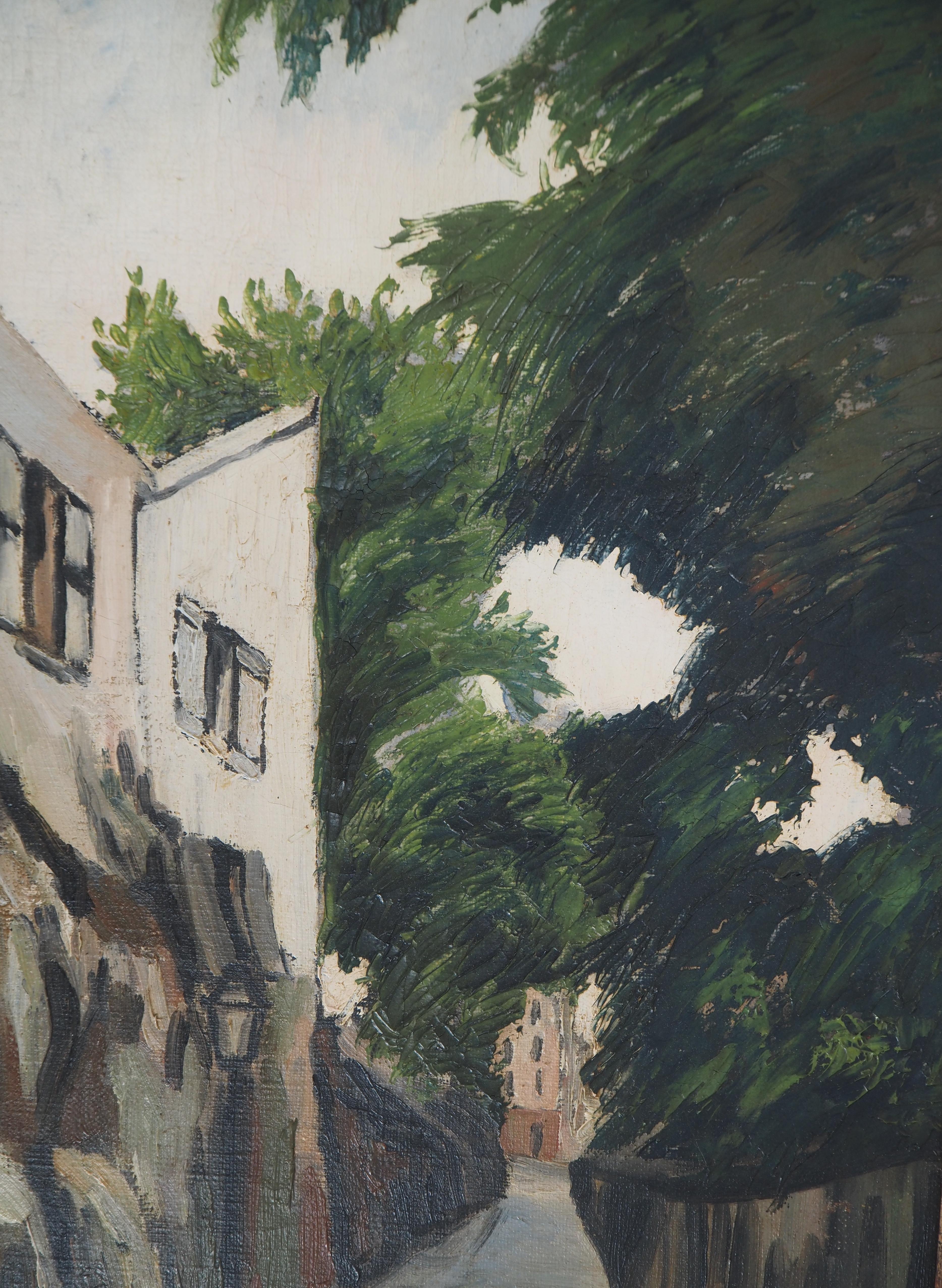 Elisée MACLET (1881-1962)
Paris, Montmartre : Rue des Saules, um 1910

Original Öl auf Leinwand
Signiert unten links
Auf Leinwand 55 x 38 cm (ca. 22 x 15 Zoll) 
Präsentiert in einer  Holzrahmen 74 x 55 cm (ca. 30 x 22 Zoll)

Sehr guter Zustand,