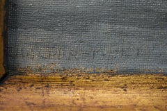 Coastal Scene Impressionist Painting, Oil on Canvas, Late 19th Century