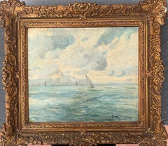 Seascape with Sailboats oil painting mediterranean Spain