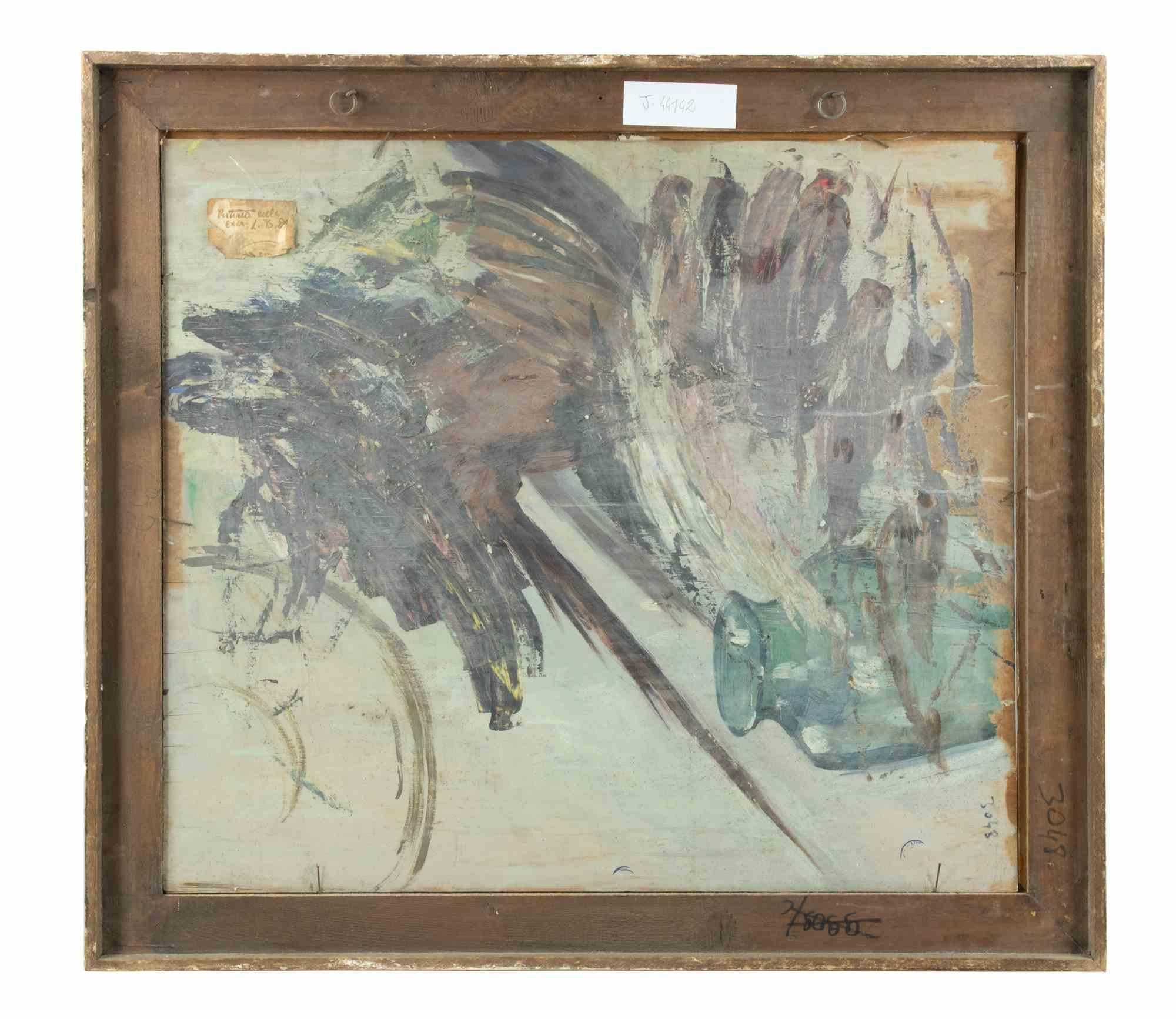 Woman is an original modern artwork realized by Eliseu Visconti (1866-1944) in 1930.

Mixed colored oil painting.

Hand signed and dated on the lower margin.