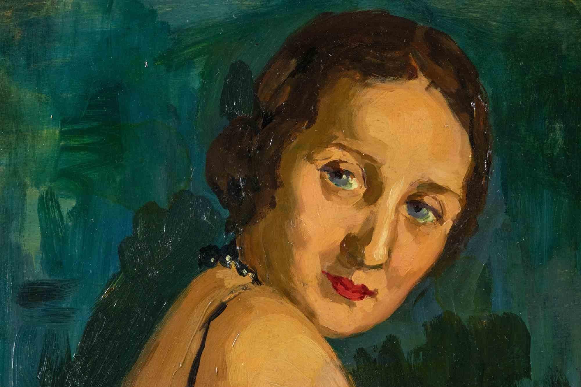 Frau -  Gemälde von Eliseu Visconti – 1930 im Angebot 3