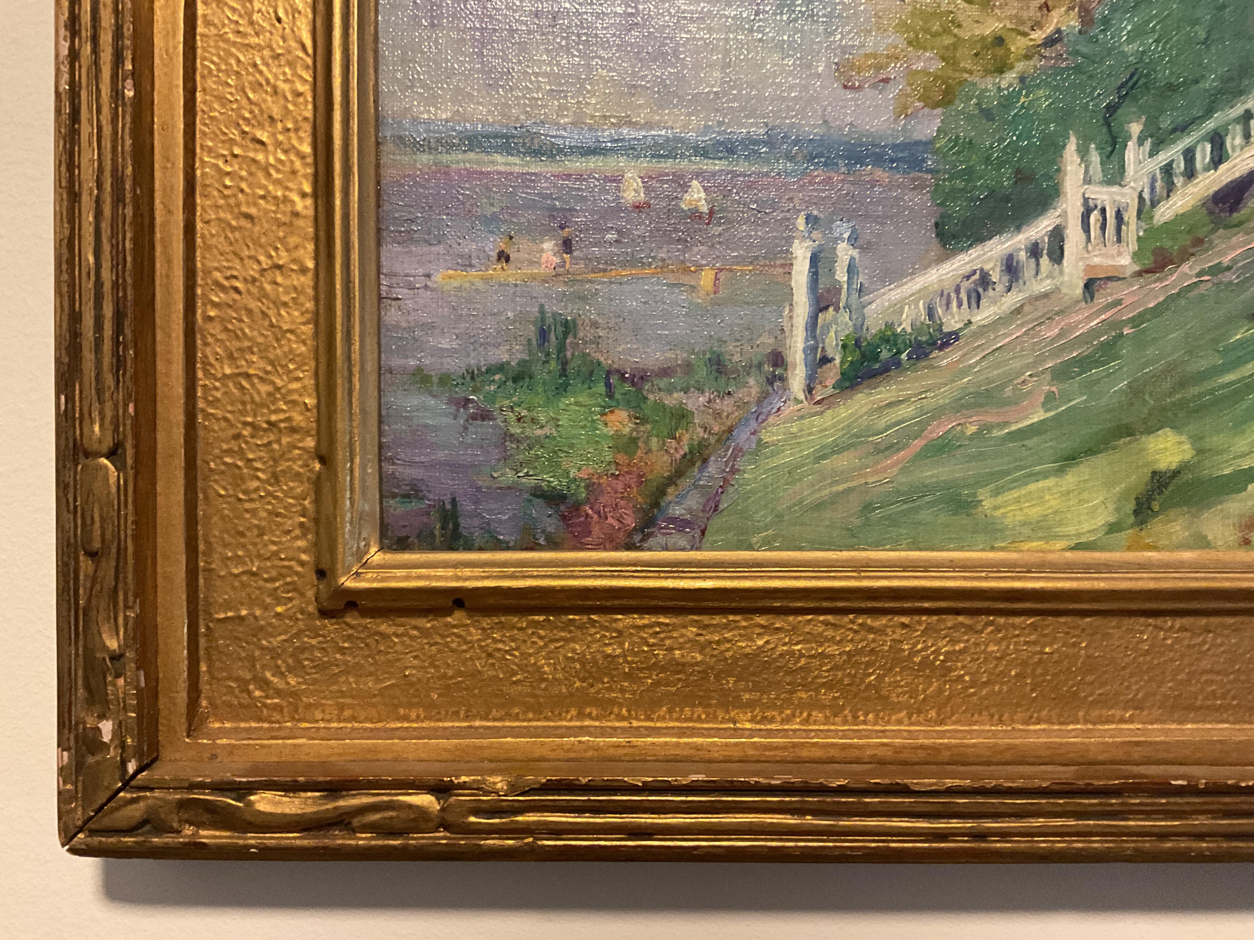 Grazioso dipinto impressionista americano della costa del New England di Elisha K. Wetherill - Painting Impressionismo americano di Elisha Kent Kane Wetherill