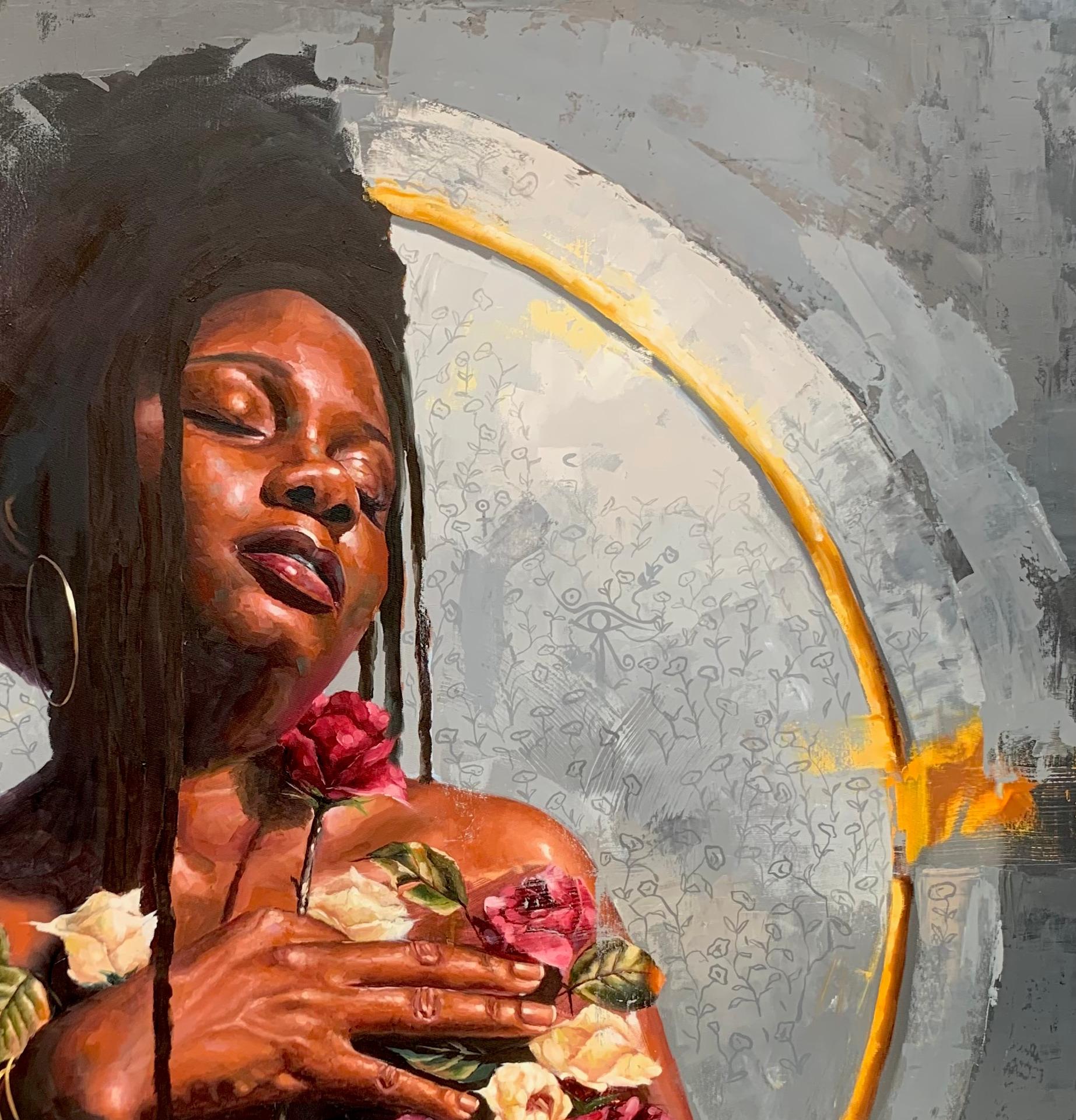 Paradiso Oscuro - Painting Surrealismo di Elisha Nyong