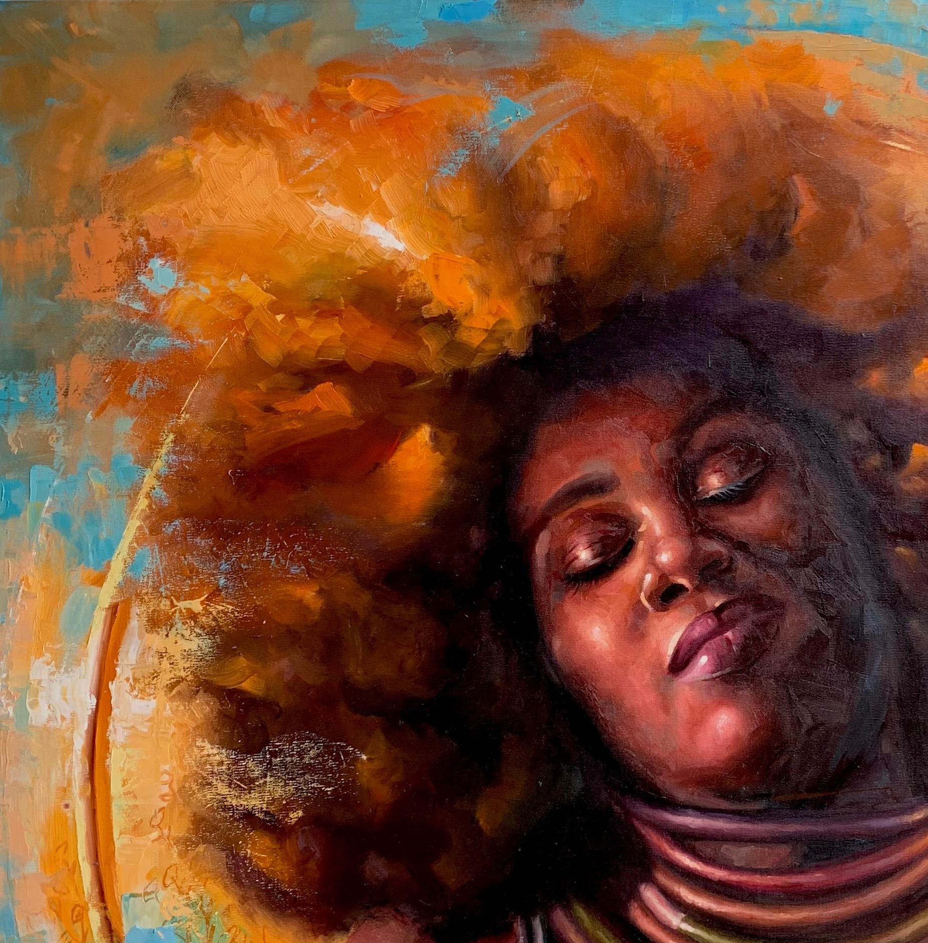 Caída psíquica - Painting de Elisha Nyong