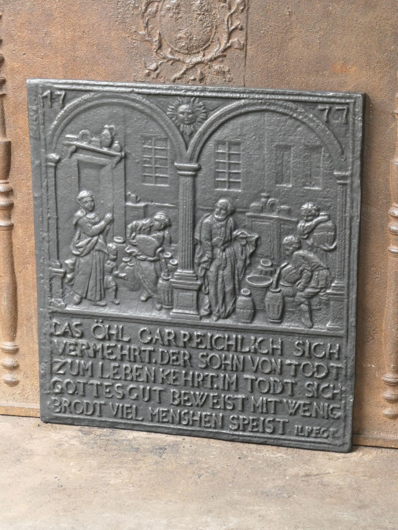 Allemand Huile d'Elisée et de la veuve, 20e siècle, Style victorien en vente