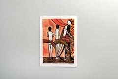 Friendship, Elisia Nghidishange, cardboard print on paper