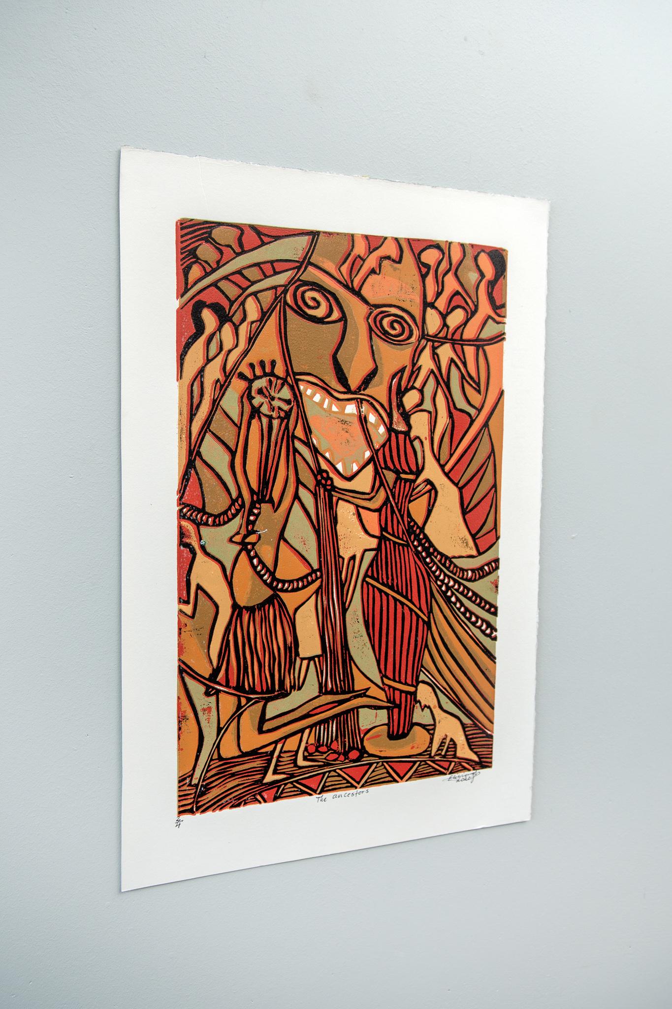 The Ancestors, Elisia Nghidishange, cardboard print on paper For Sale 8