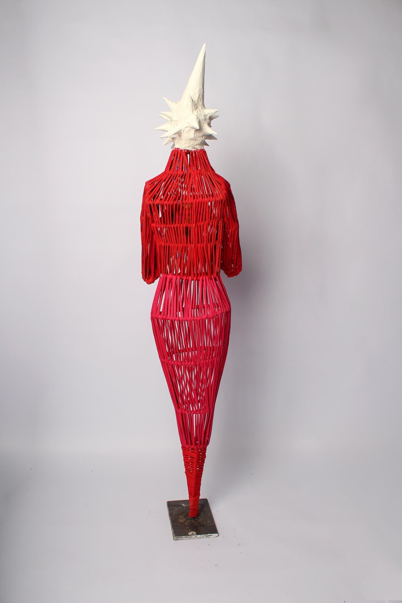 Alms Woman, Elisia Nghidishange, Mixed media sculpture For Sale 11