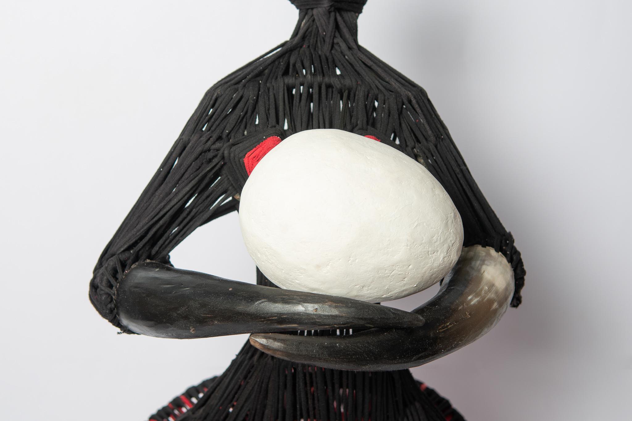 Caring Mother, Elisia Nghidishange, Mixed media: metal, fabric, plaster 12