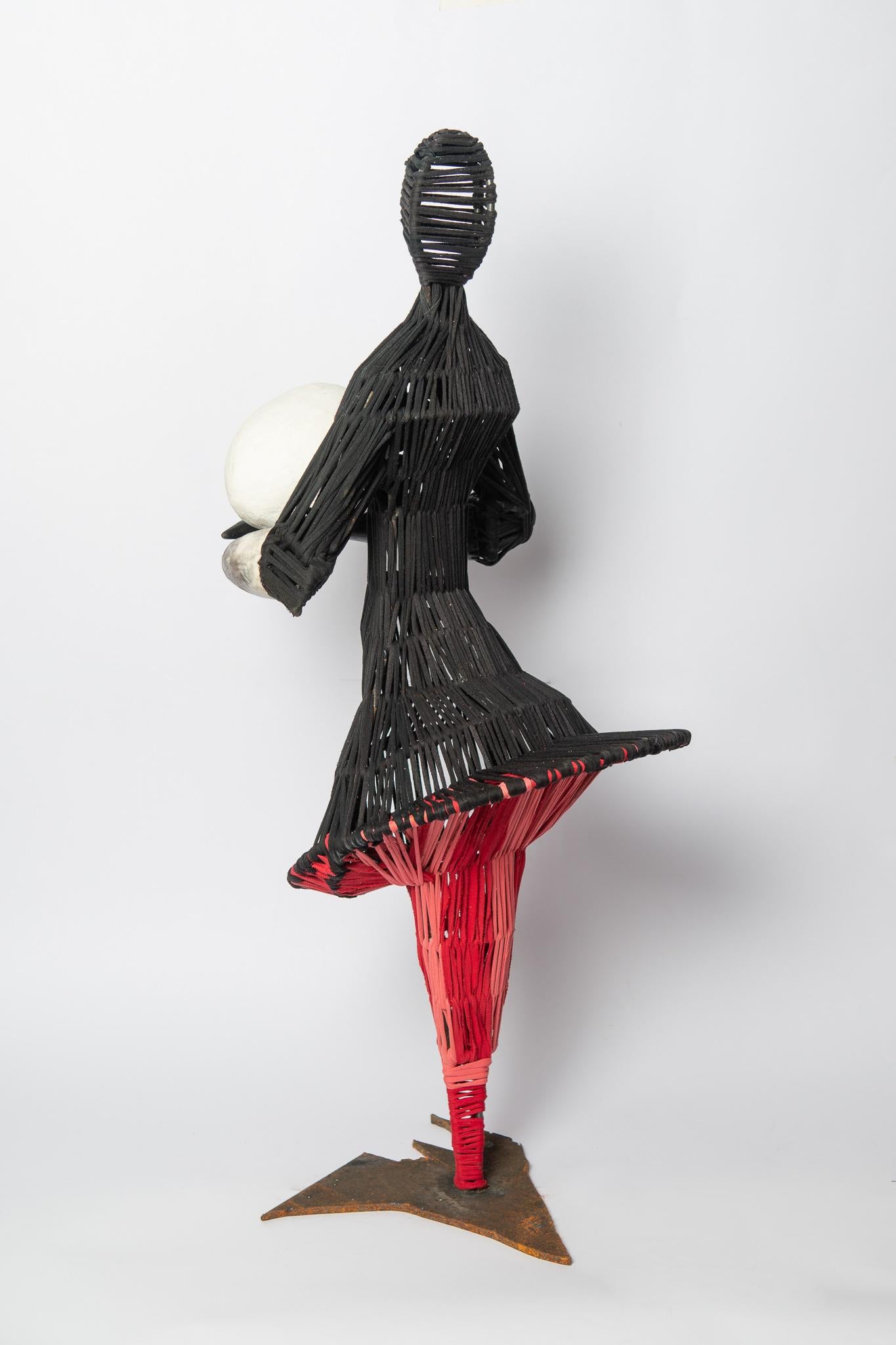 Caring Mother, Elisia Nghidishange, Mixed media: metal, fabric, plaster 6