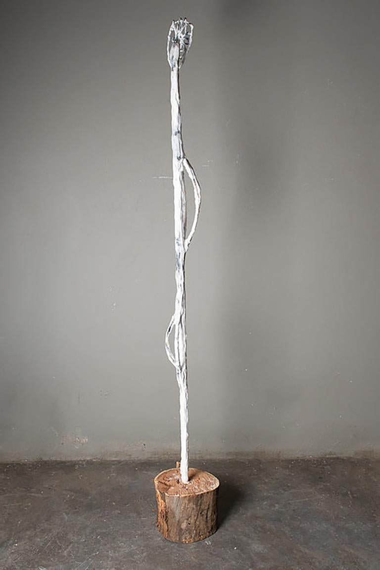 Looking Down 3, Elisia Nghidishange, mixed media, plaster, wire, wood 5