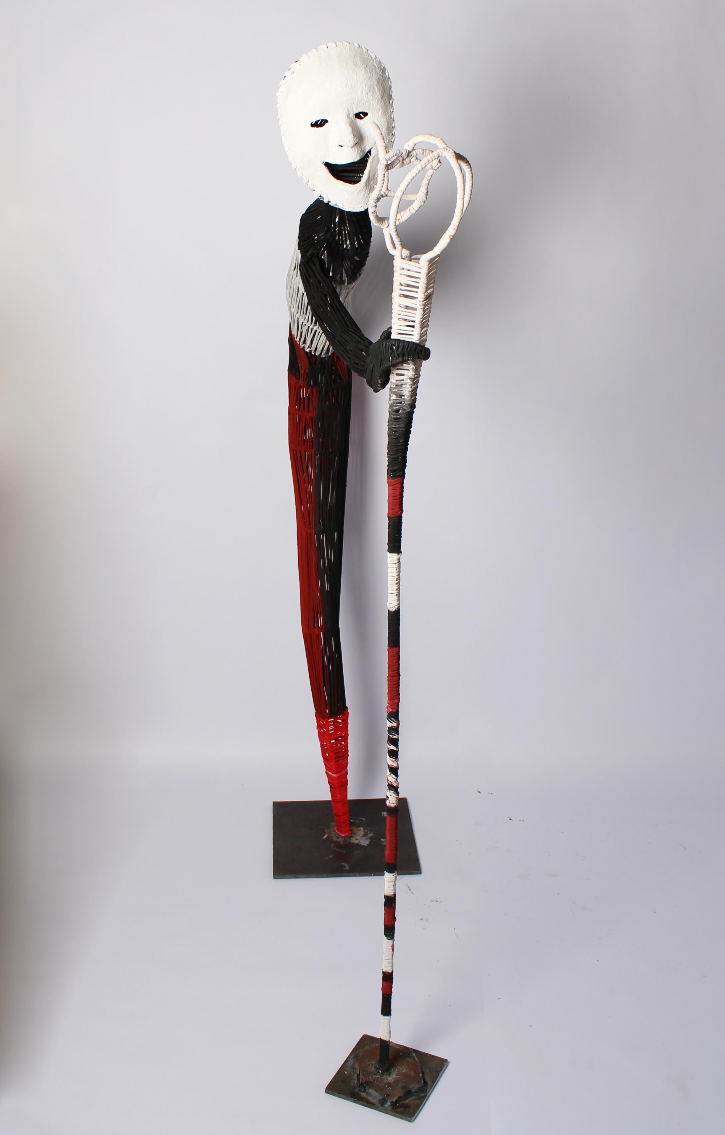 The Walking Stick, Elisia Nghidishange, Mixed media sculpture For Sale 10