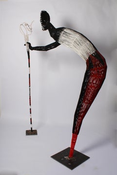 The Walking Stick, Elisia Nghidishange, Mixed media sculpture
