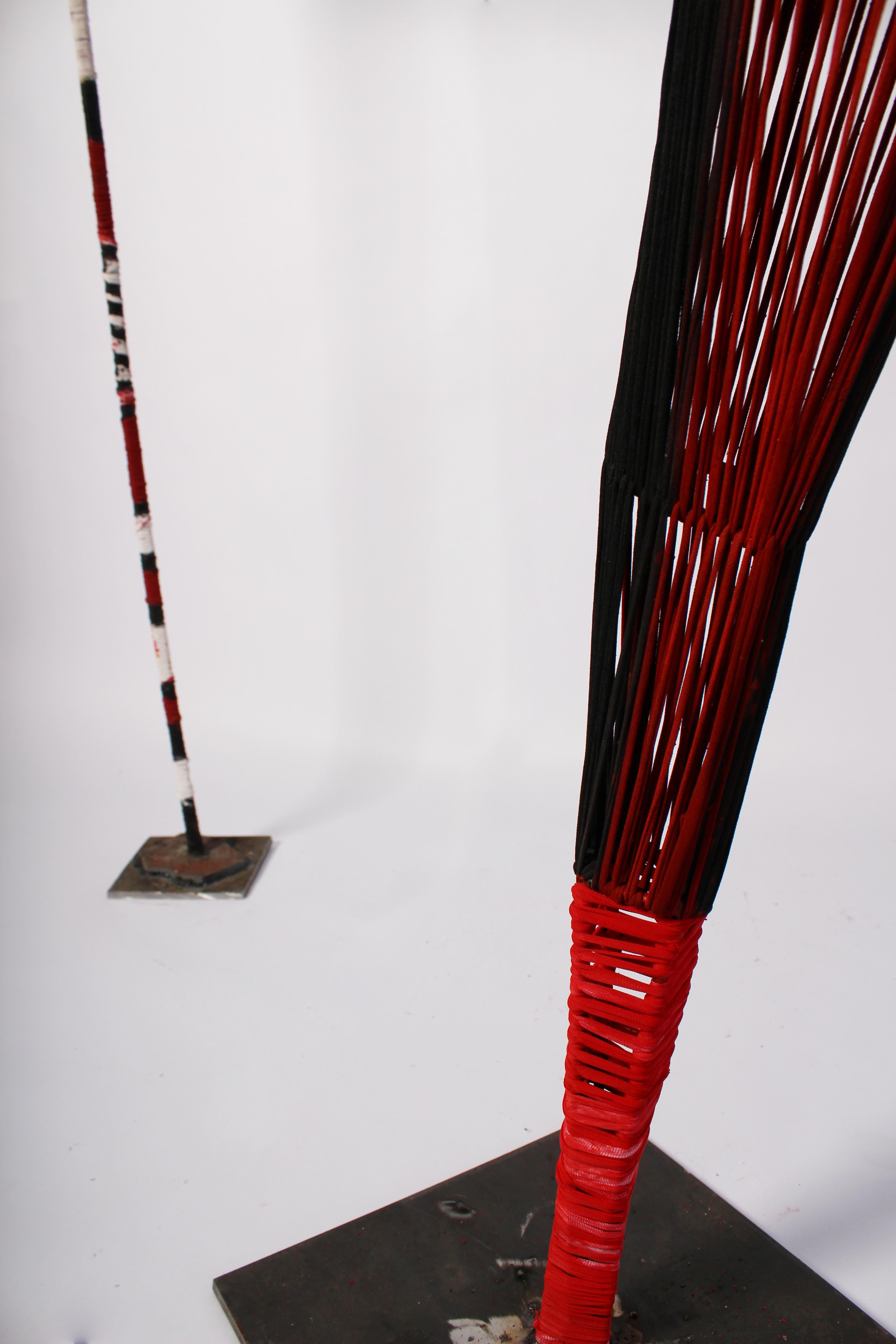 The Walking Stick, Elisia Nghidishange, Mixed media sculpture For Sale 1