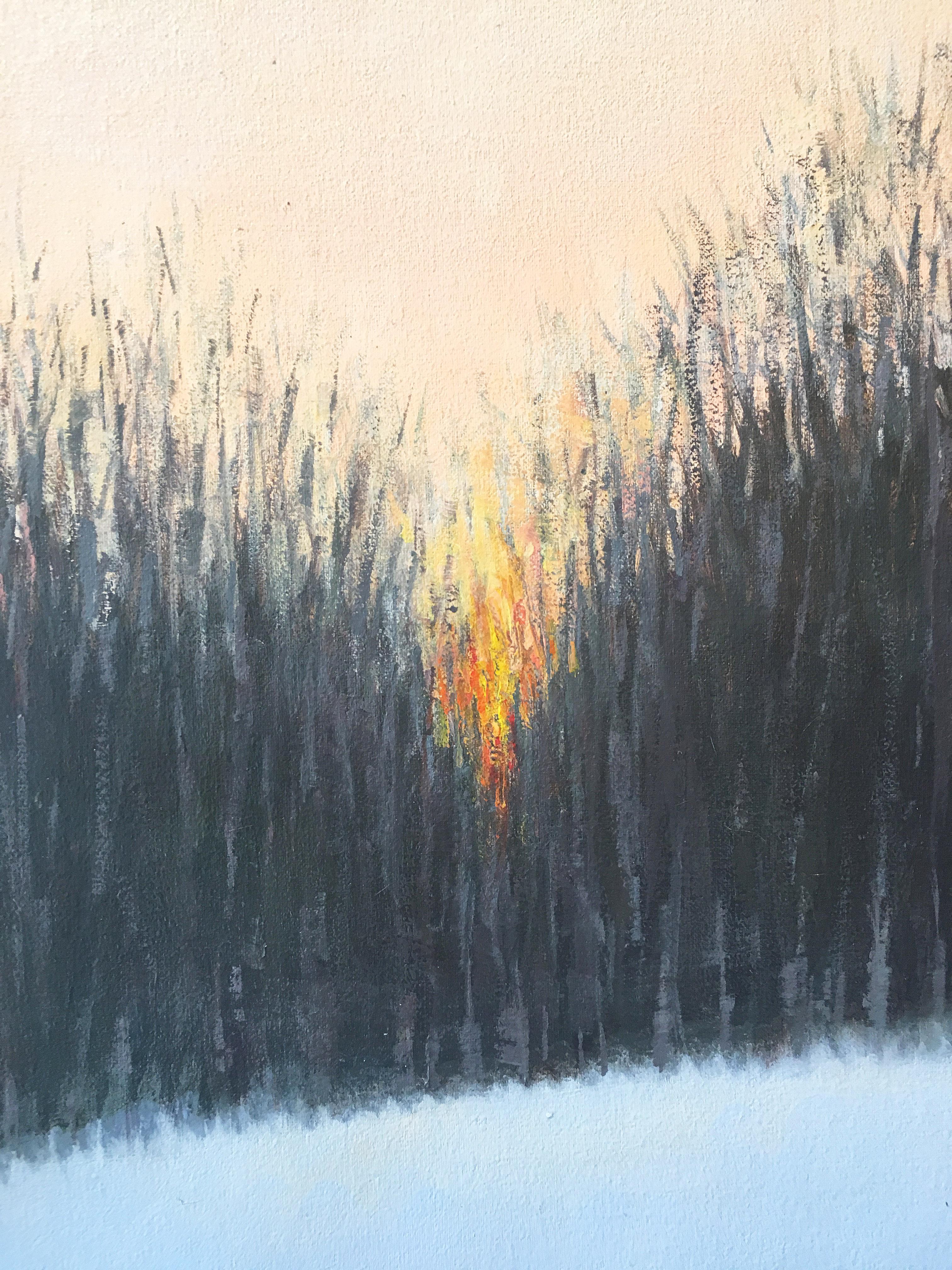 Last Light, Winter - American Realist Painting by Elissa Gore